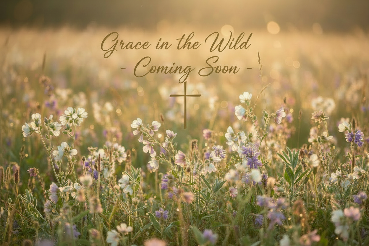Grace in the Wild - Coming Soon with cross below