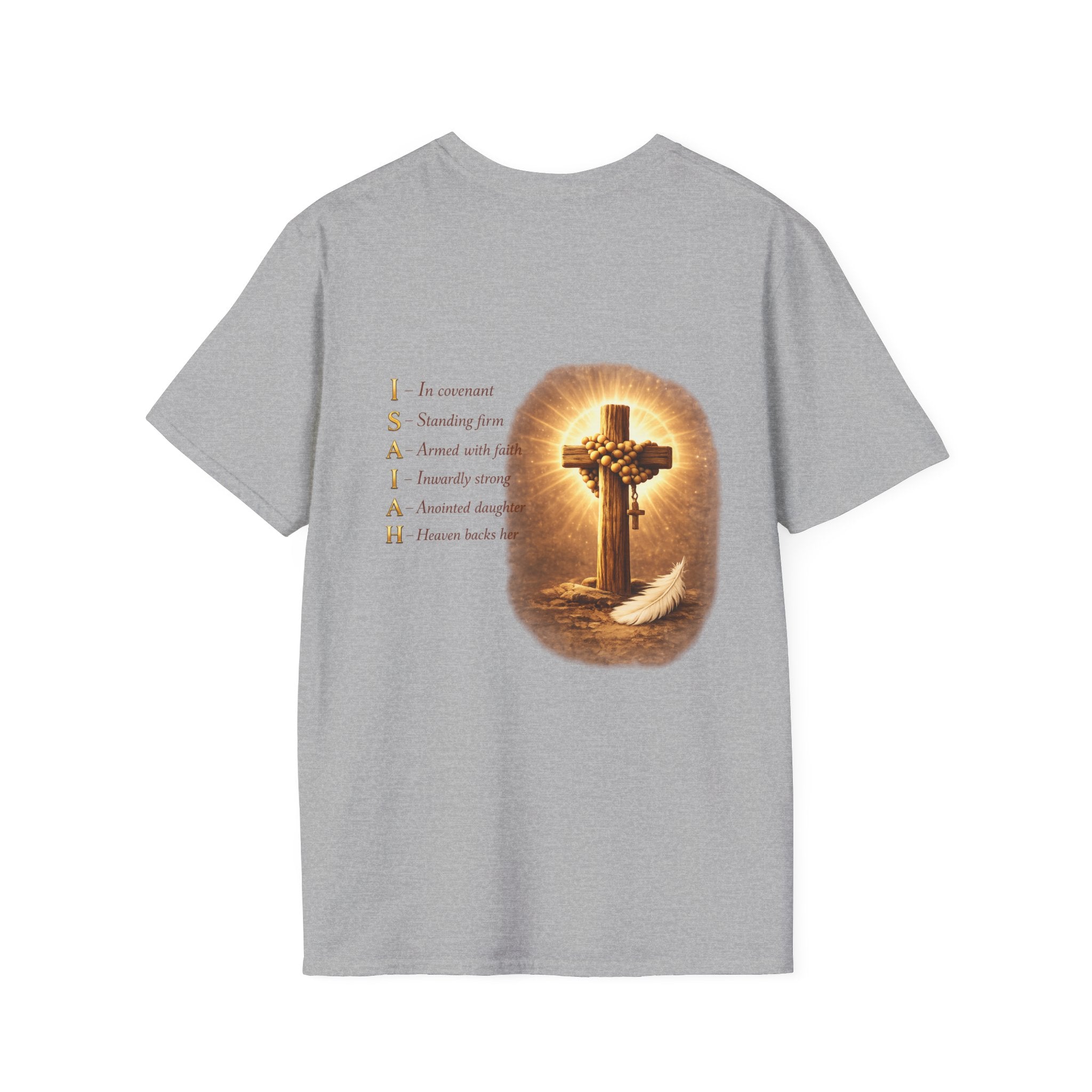 Isaiah 40:31 Woman T-Shirt — Feather & Floral Christian Faith Tee