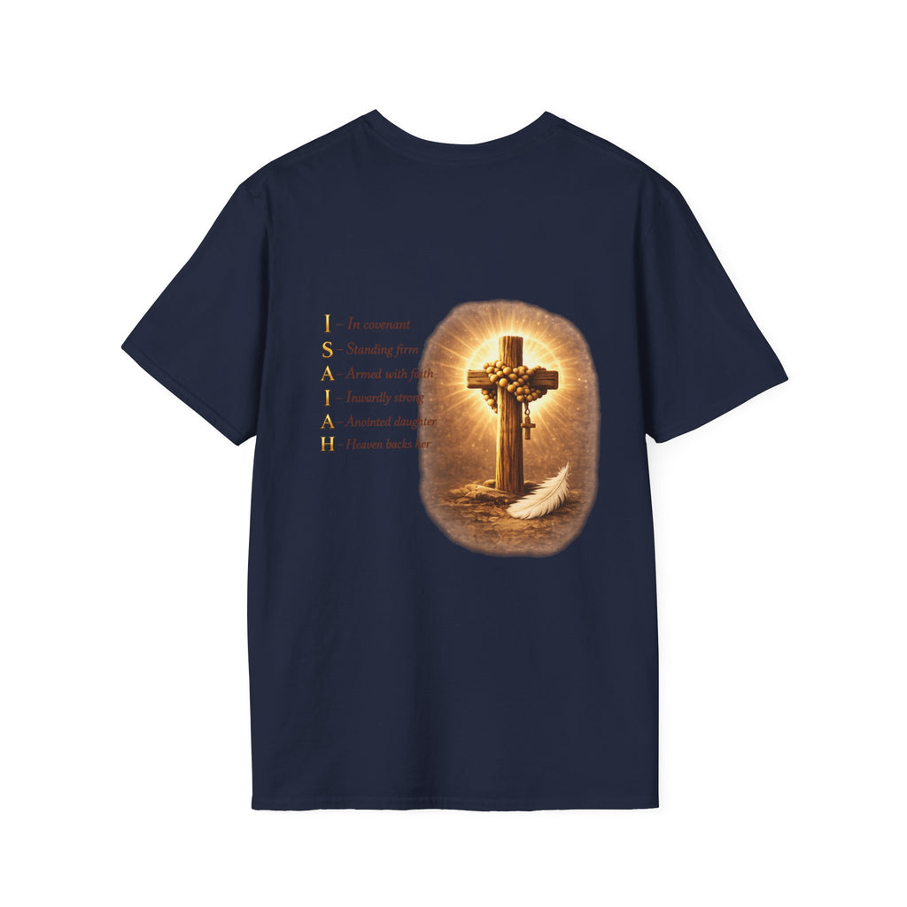Isaiah 40:31 Woman T-Shirt — Feather & Floral Christian Faith Tee