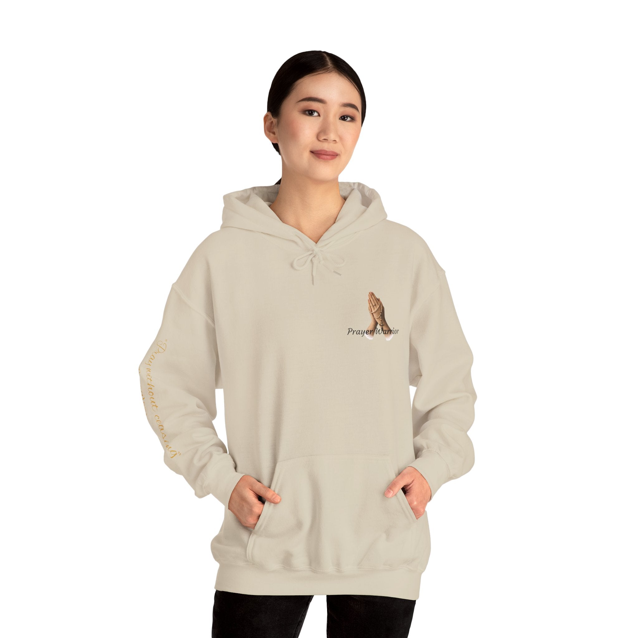 Prayer Warrior Hoodie — Praying Hands Religious Christian Sweatshirt