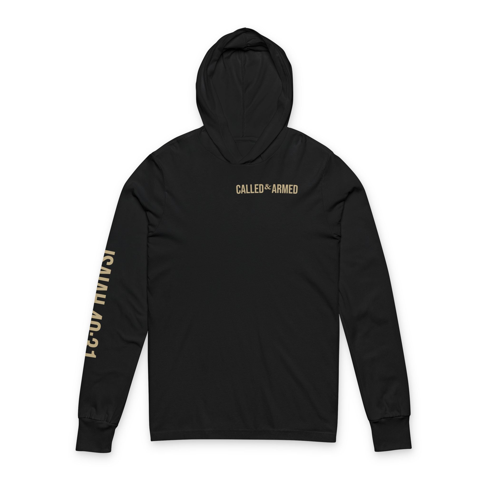 Called & Armed Hoodie Tee — Isaiah 40:31 Christian Long Sleeve Hooded Tee