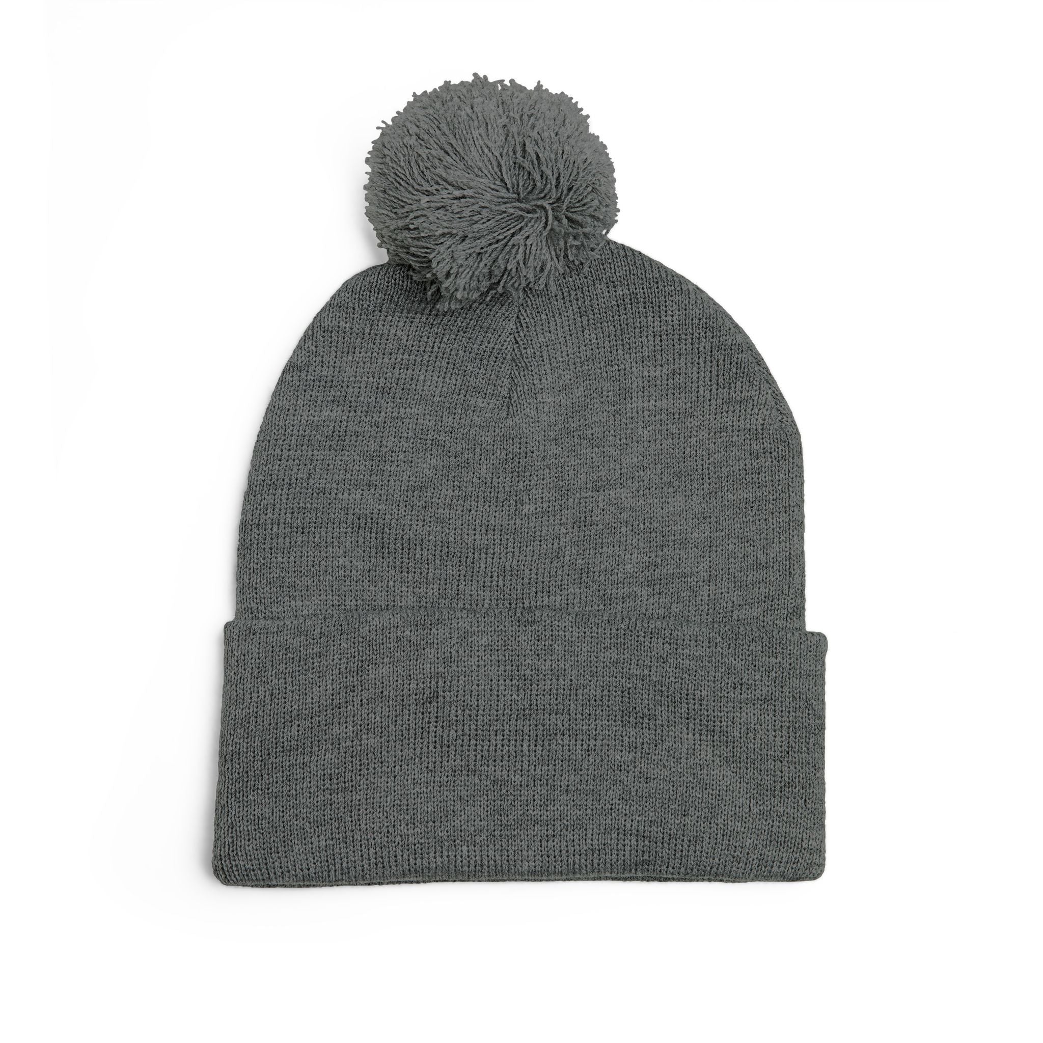 Prayer Warrior Pom-Pom Knit Cap — Embroidered Beanie Hat