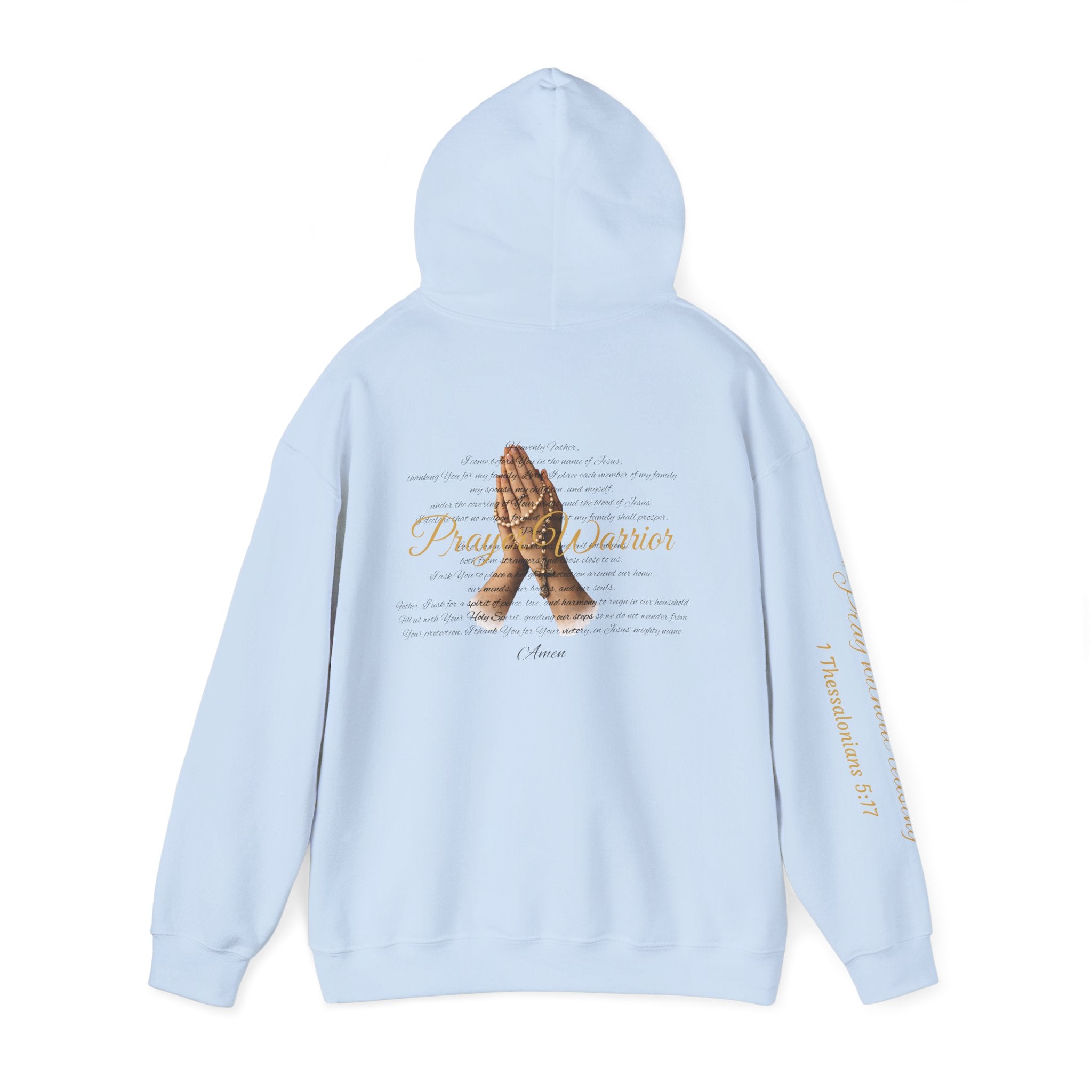 Prayer Warrior Hoodie — Praying Hands Religious Christian Sweatshirt
