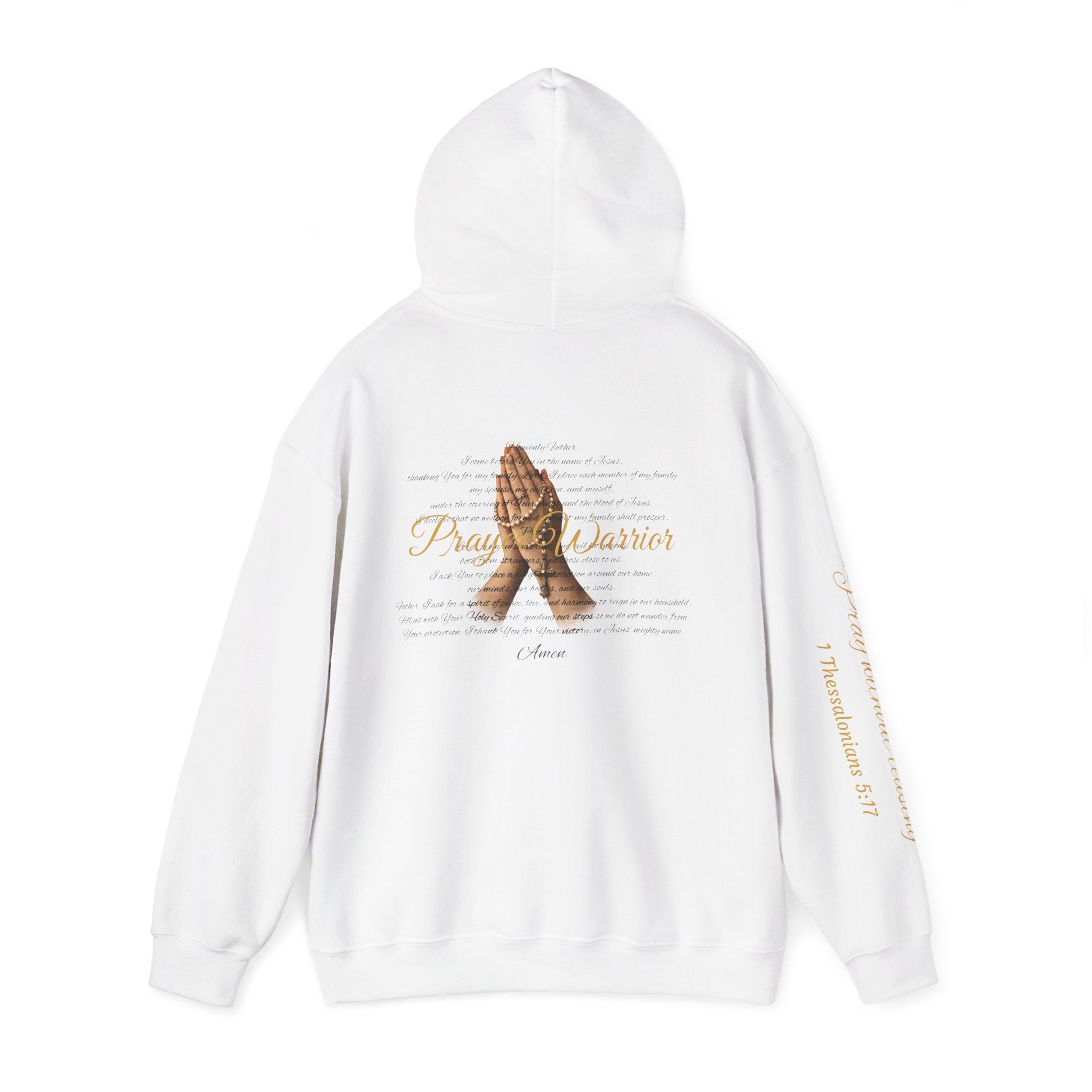 Prayer Warrior Hoodie — Praying Hands Religious Christian Sweatshirt