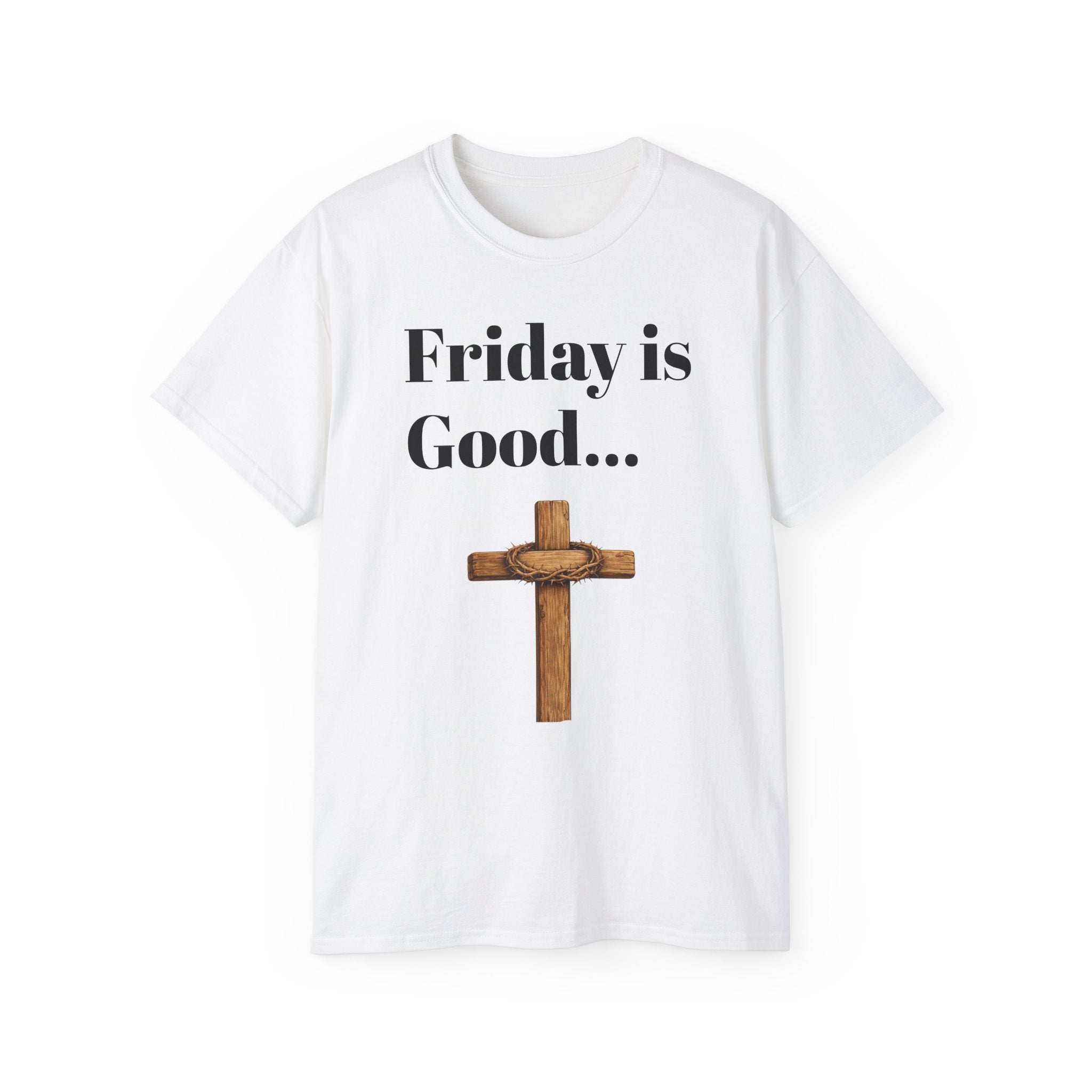 Friday Is Good Cross T‑Shirt — "Because Sunday Is Coming" Easter Christian Tee