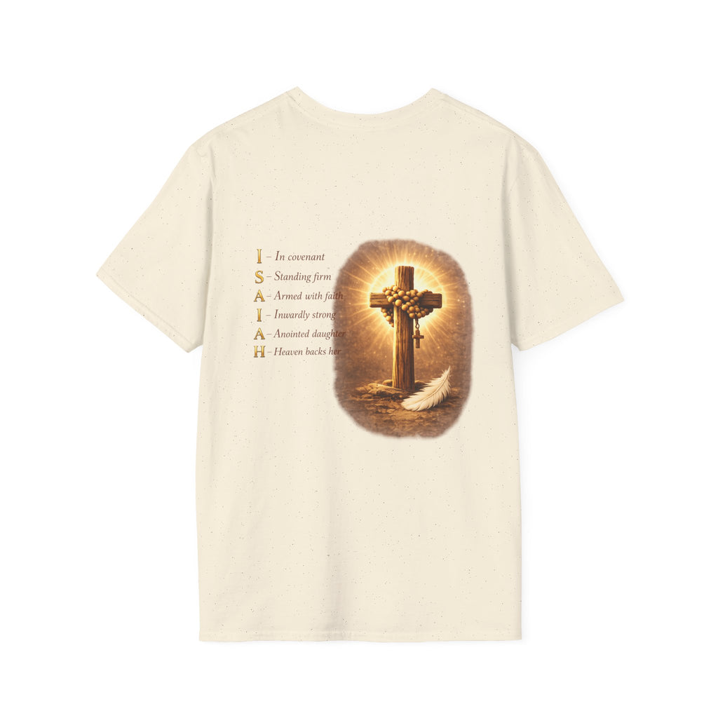 Isaiah 40:31 Woman T-Shirt — Feather & Floral Christian Faith Tee