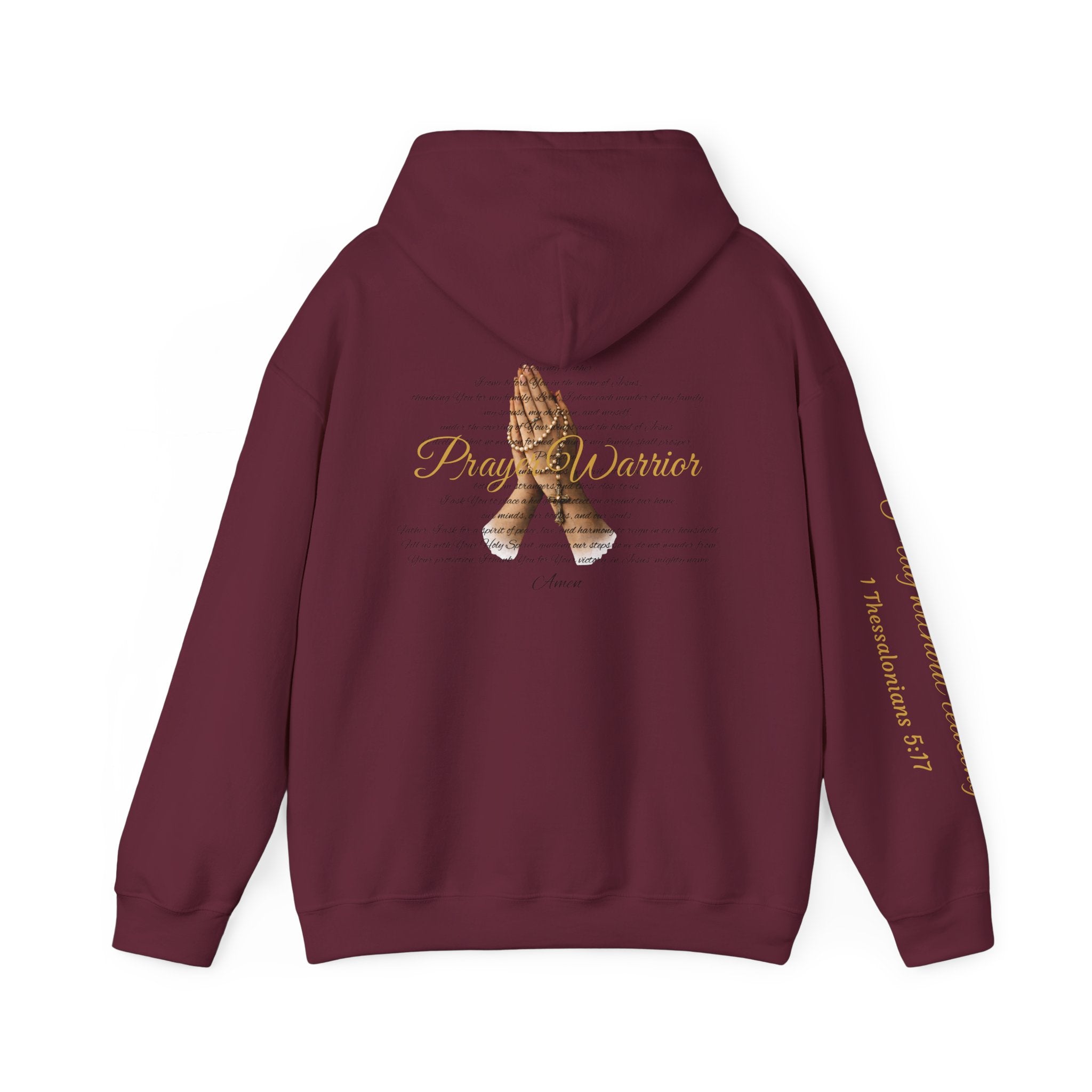 Prayer Warrior Hoodie — Praying Hands Religious Christian Sweatshirt
