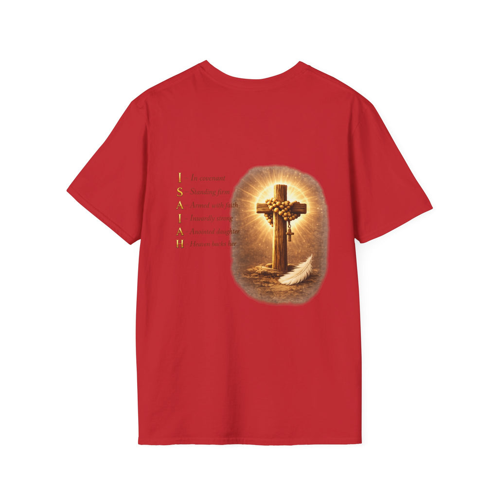 Isaiah 40:31 Woman T-Shirt — Feather & Floral Christian Faith Tee