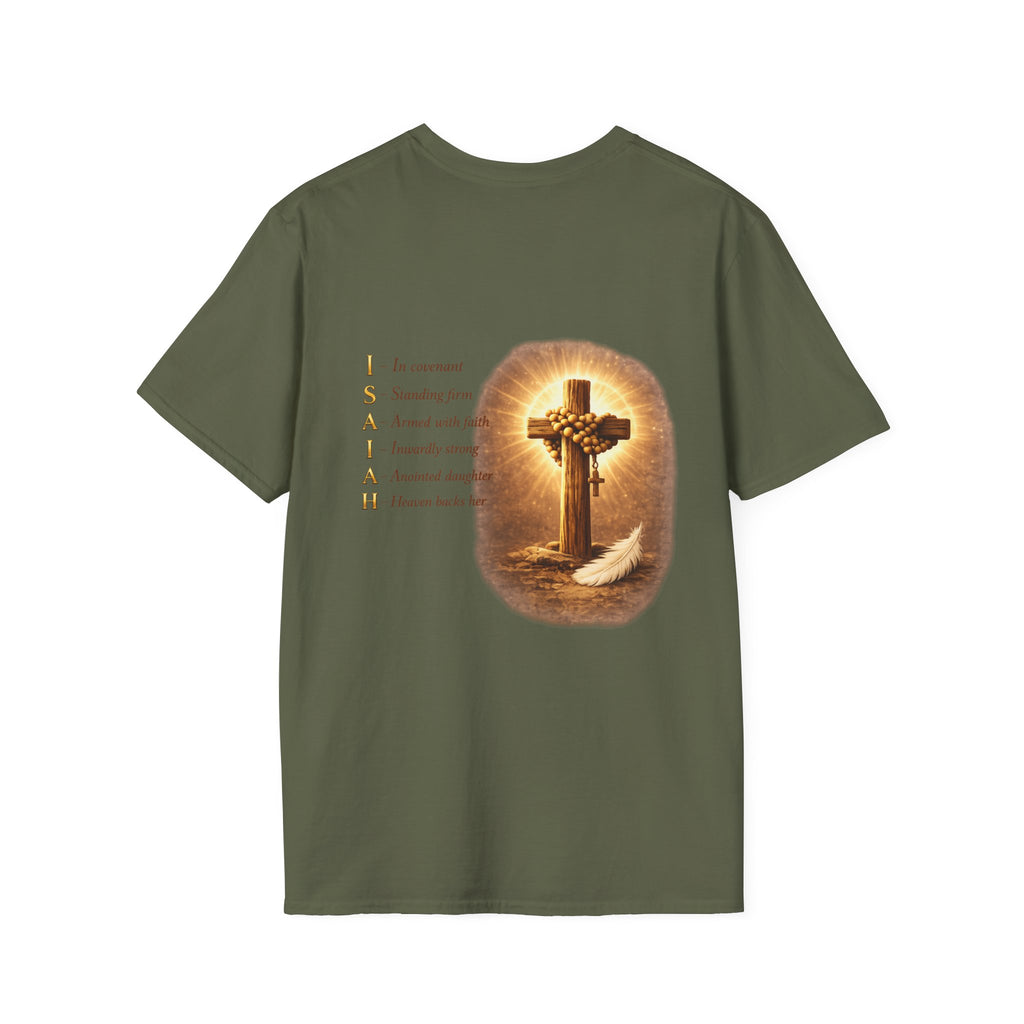 Isaiah 40:31 Woman T-Shirt — Feather & Floral Christian Faith Tee