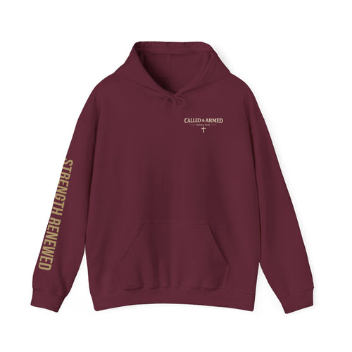Christian Hoodie — "Because God I Endure" Cross & Bible Faith Pullover