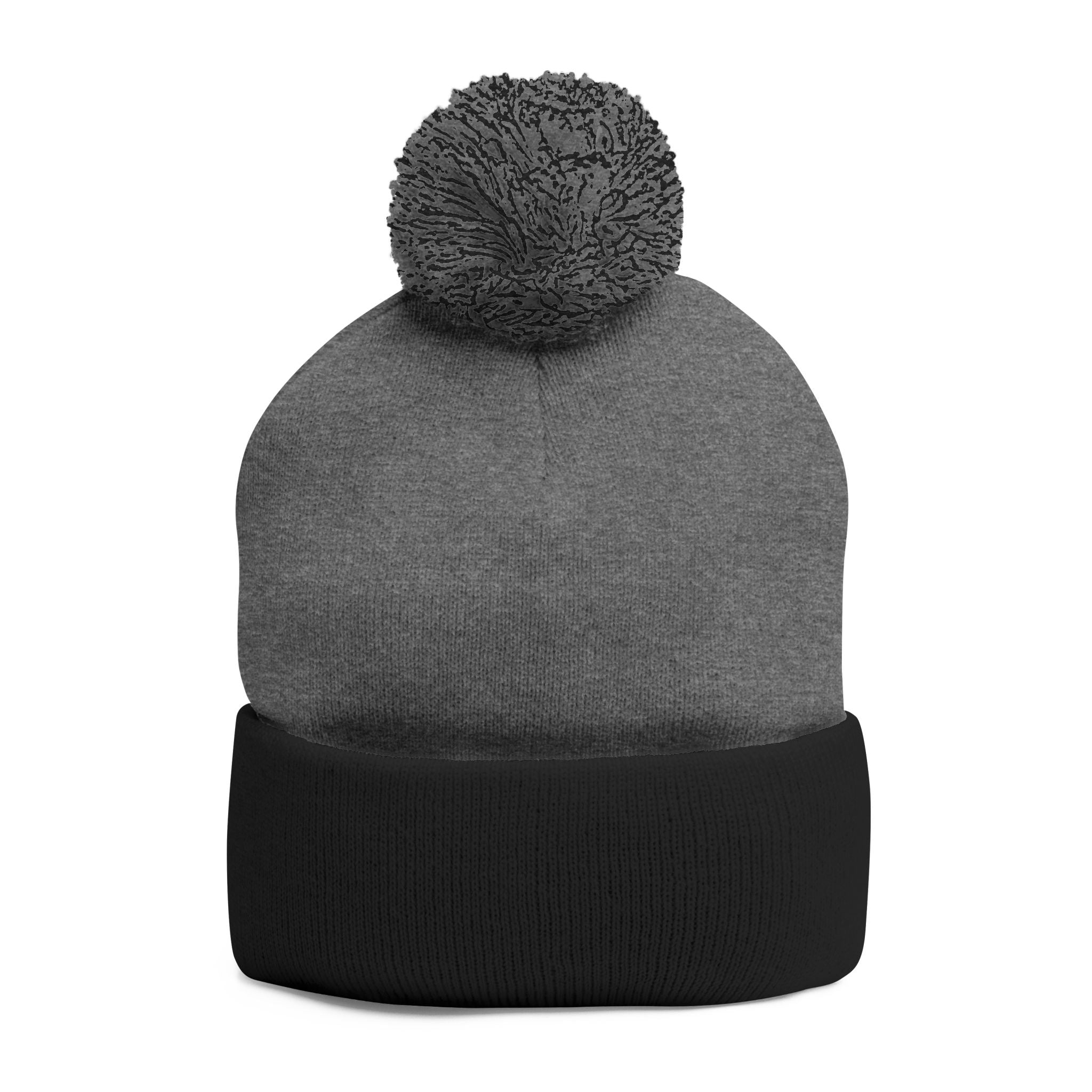 Prayer Warrior Pom-Pom Knit Cap — Embroidered Beanie Hat
