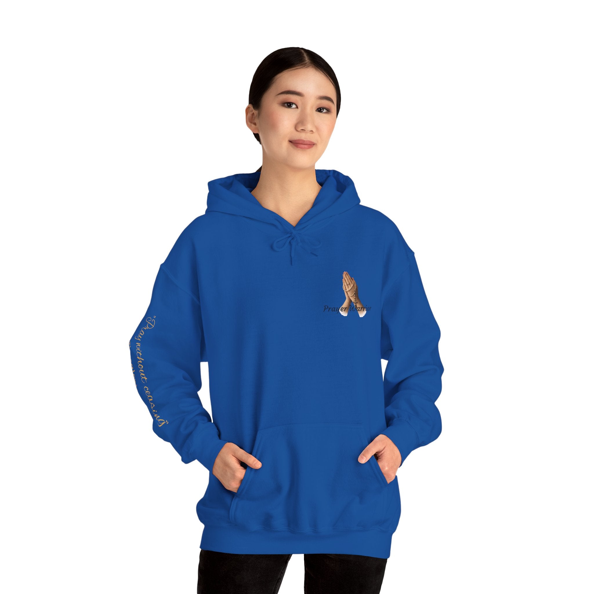 Prayer Warrior Hoodie — Praying Hands Religious Christian Sweatshirt