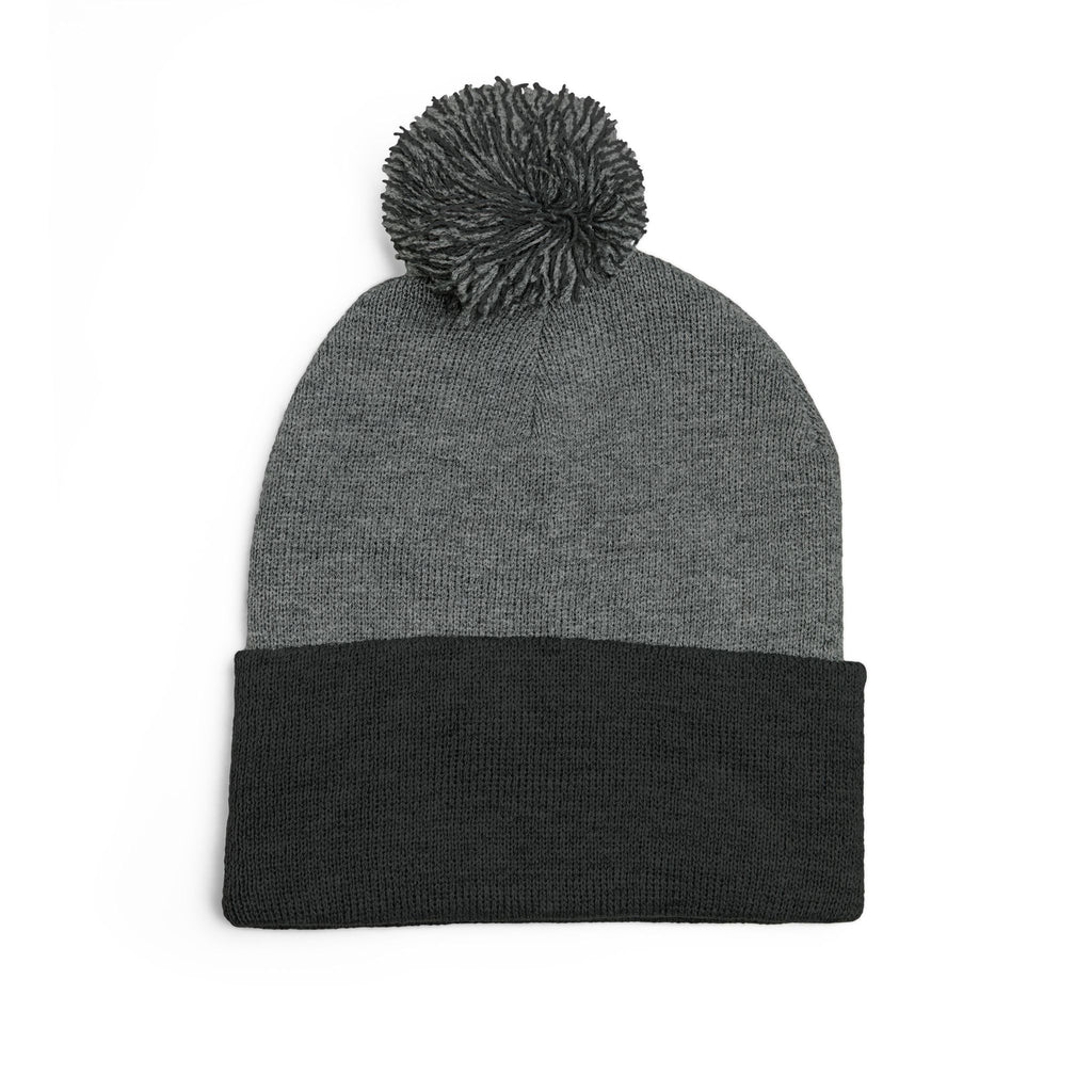 Prayer Warrior Pom-Pom Knit Cap — Embroidered Beanie Hat