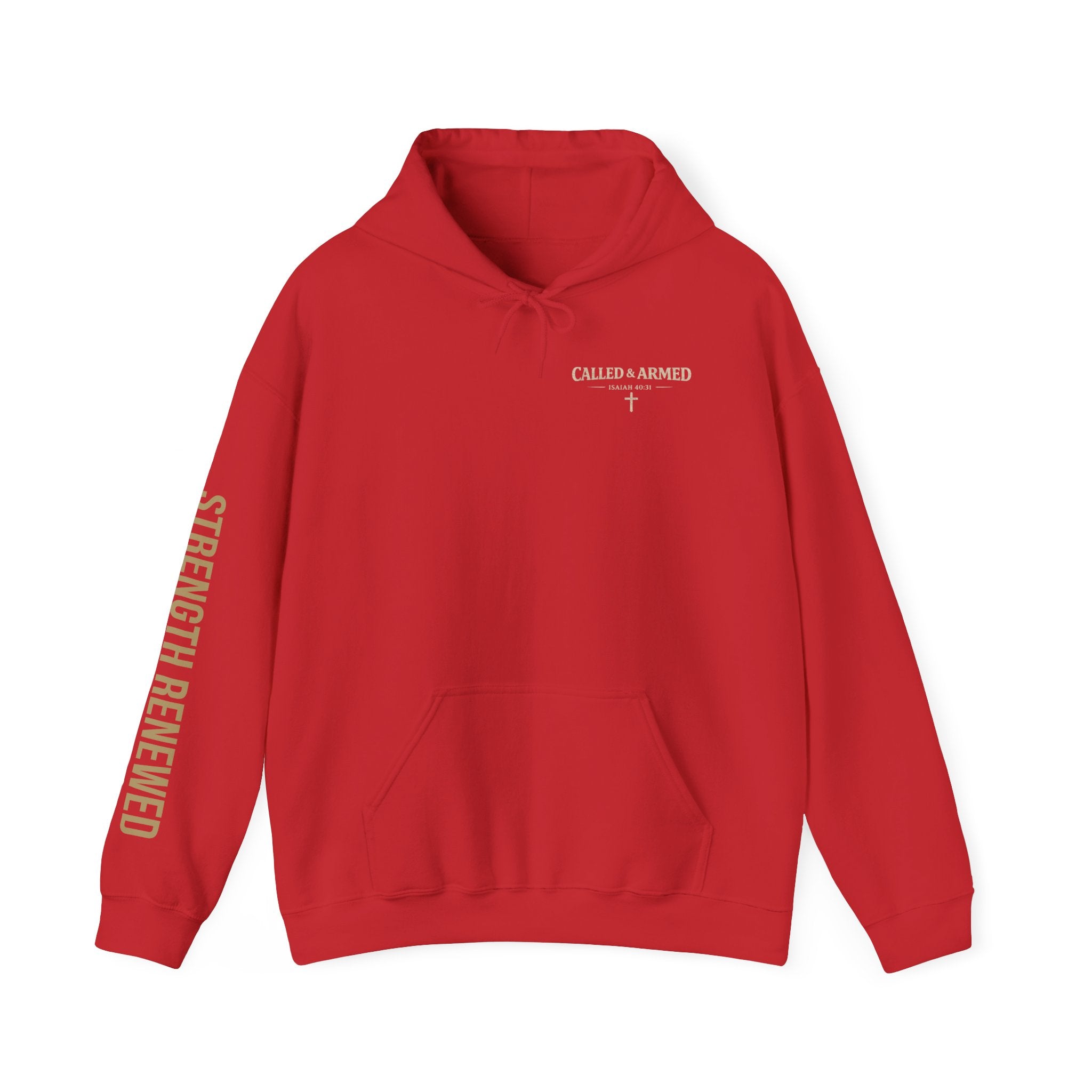 Christian Hoodie — "Because God I Endure" Cross & Bible Faith Pullover