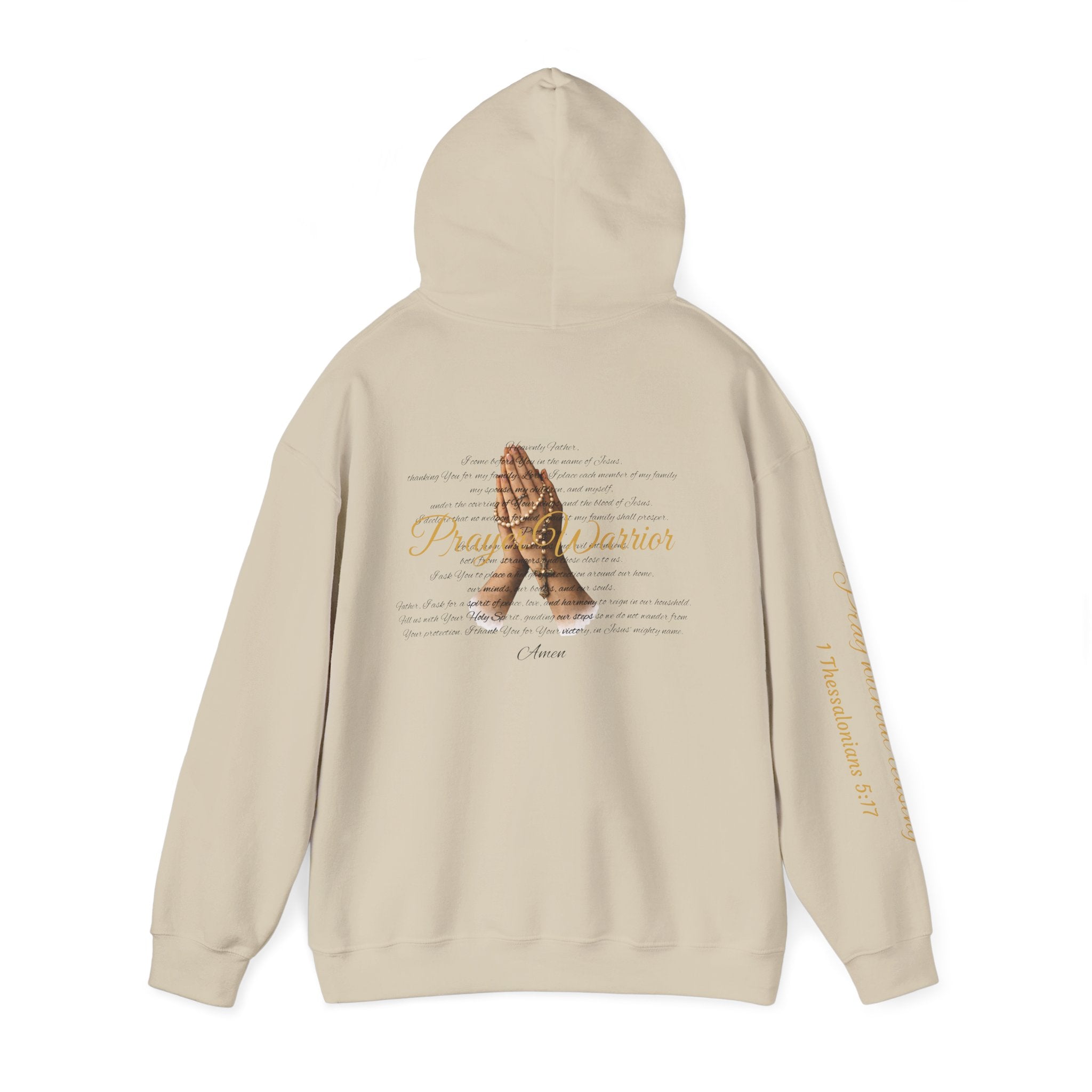 Prayer Warrior Hoodie — Praying Hands Religious Christian Sweatshirt