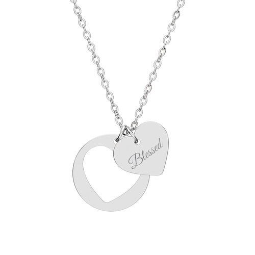 Blessed Heart Cutout Necklace