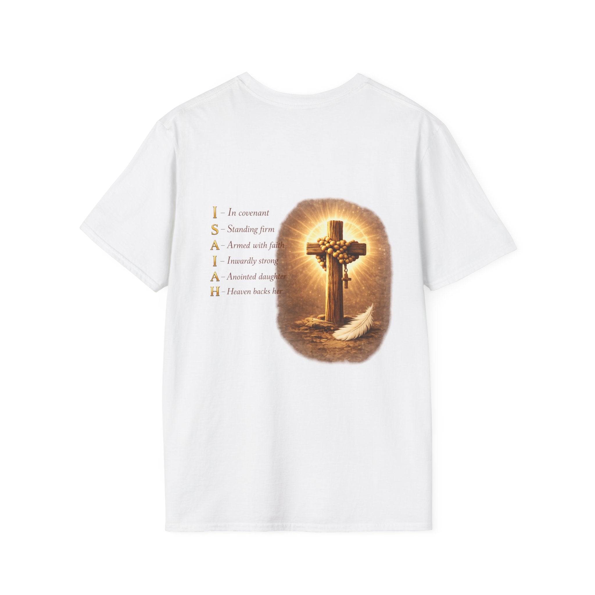 Isaiah 40:31 Woman T-Shirt — Feather & Floral Christian Faith Tee