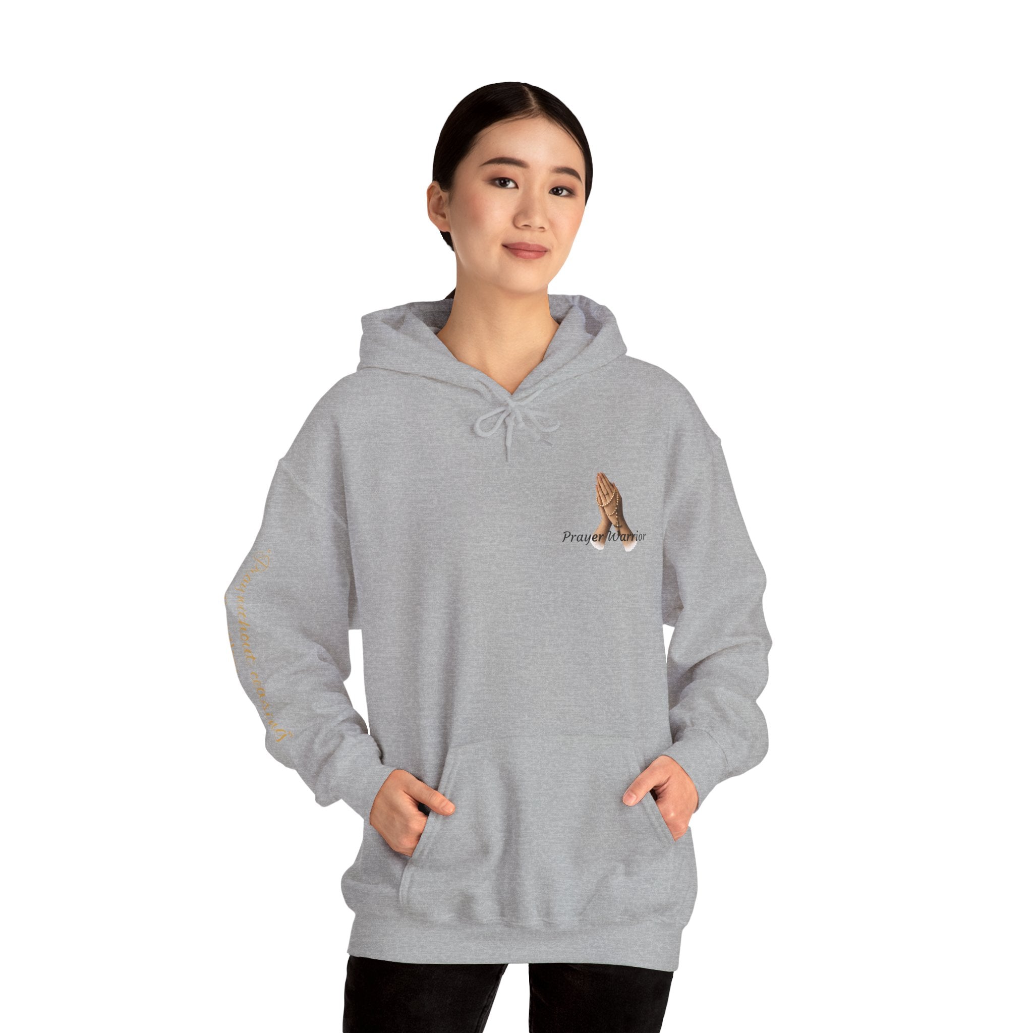 Prayer Warrior Hoodie — Praying Hands Religious Christian Sweatshirt