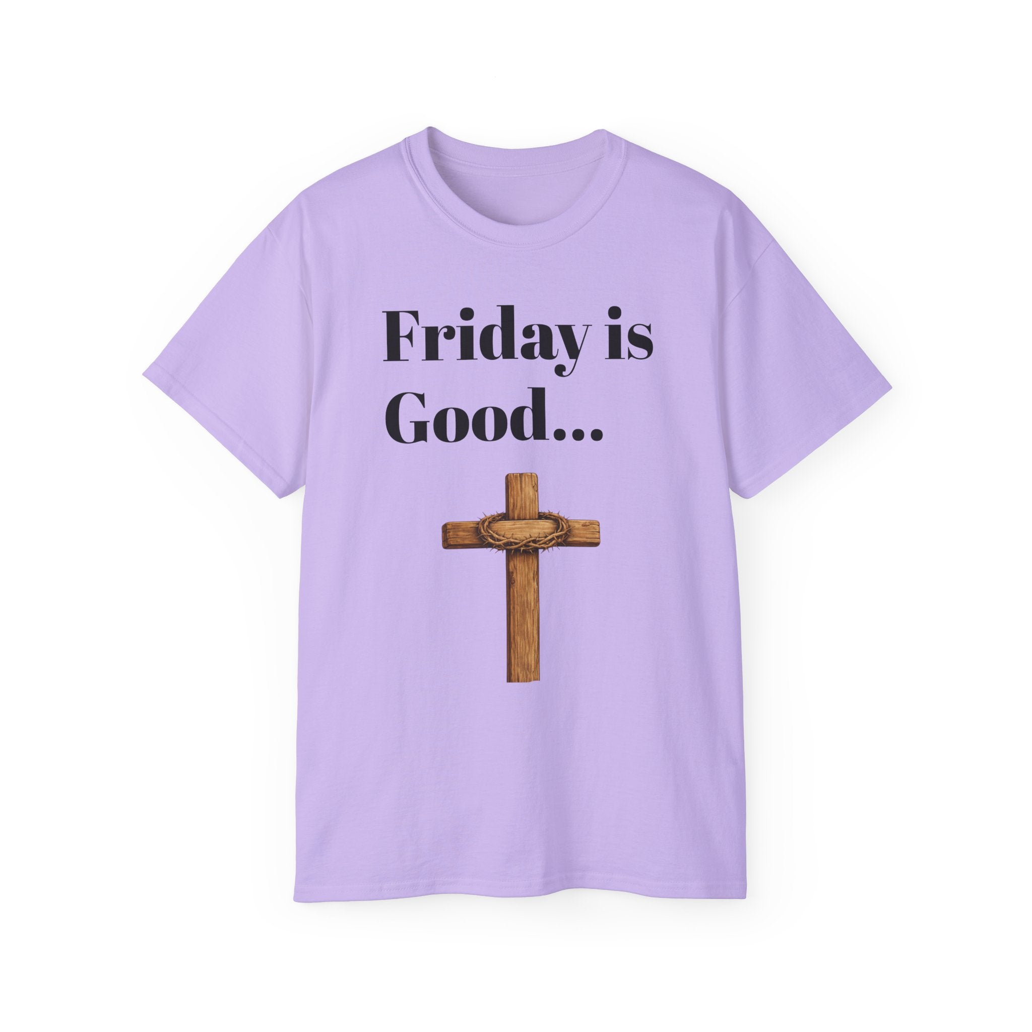 Friday Is Good Cross T‑Shirt — "Because Sunday Is Coming" Easter Christian Tee