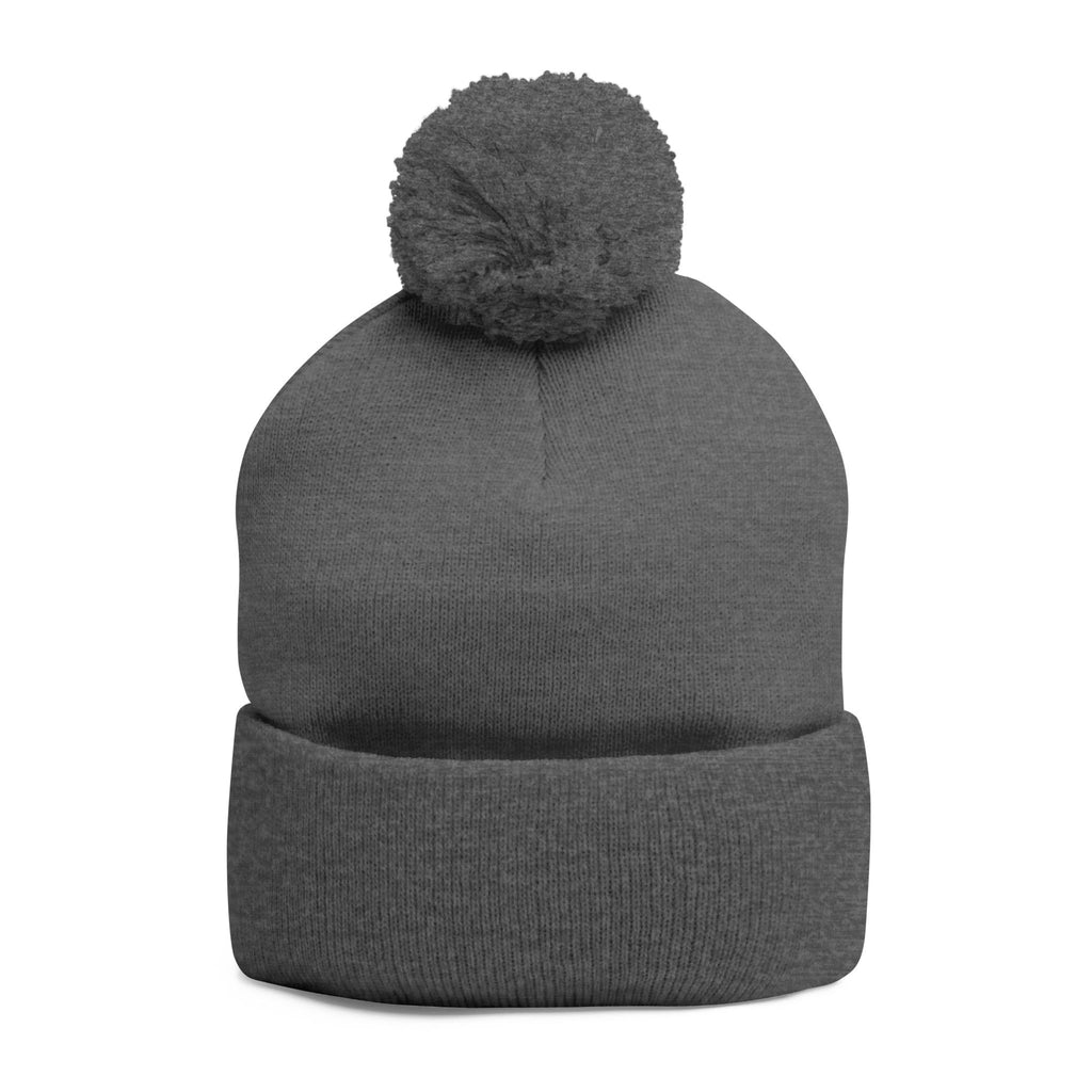 Prayer Warrior Pom-Pom Knit Cap — Embroidered Beanie Hat