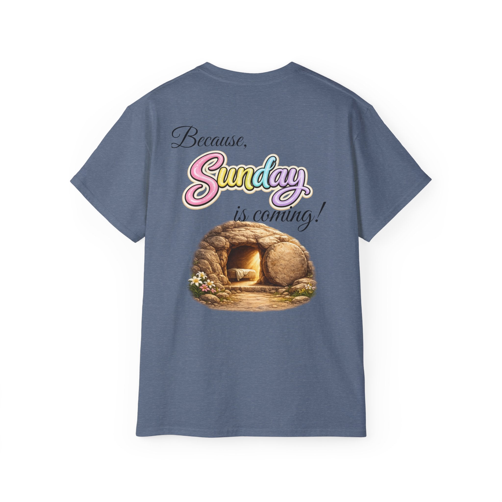 Friday Is Good Cross T‑Shirt — "Because Sunday Is Coming" Easter Christian Tee