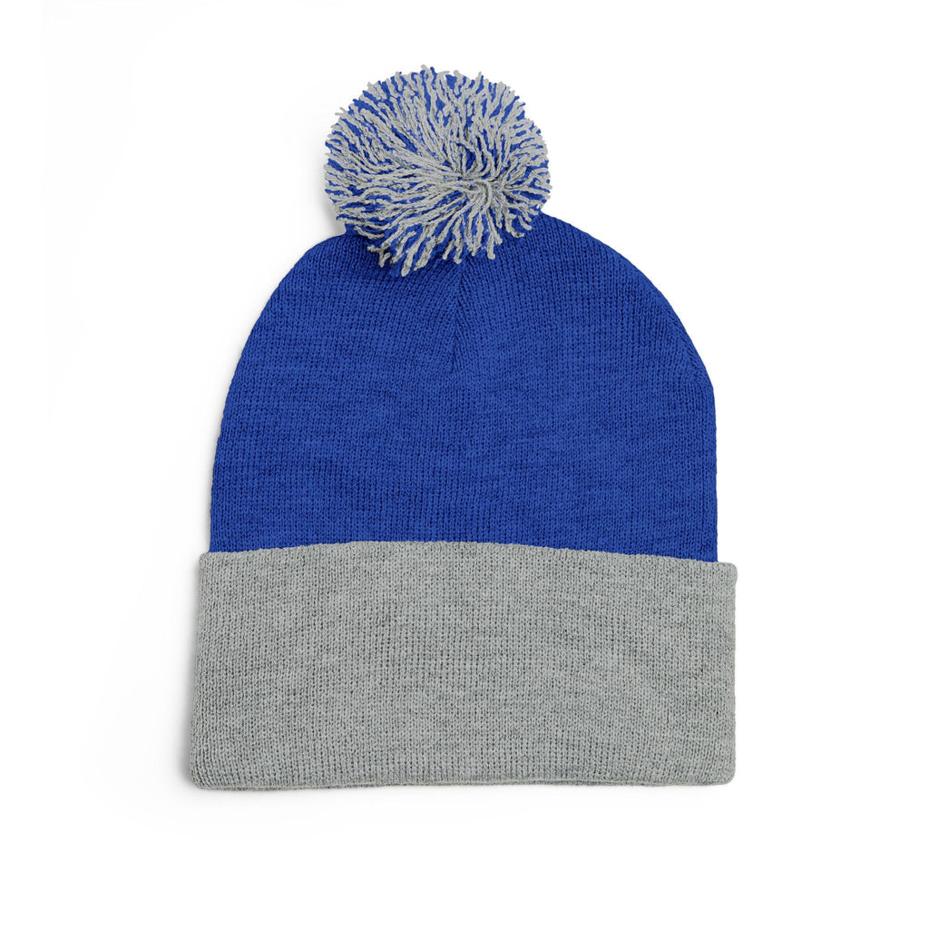 Prayer Warrior Pom-Pom Knit Cap — Embroidered Beanie Hat