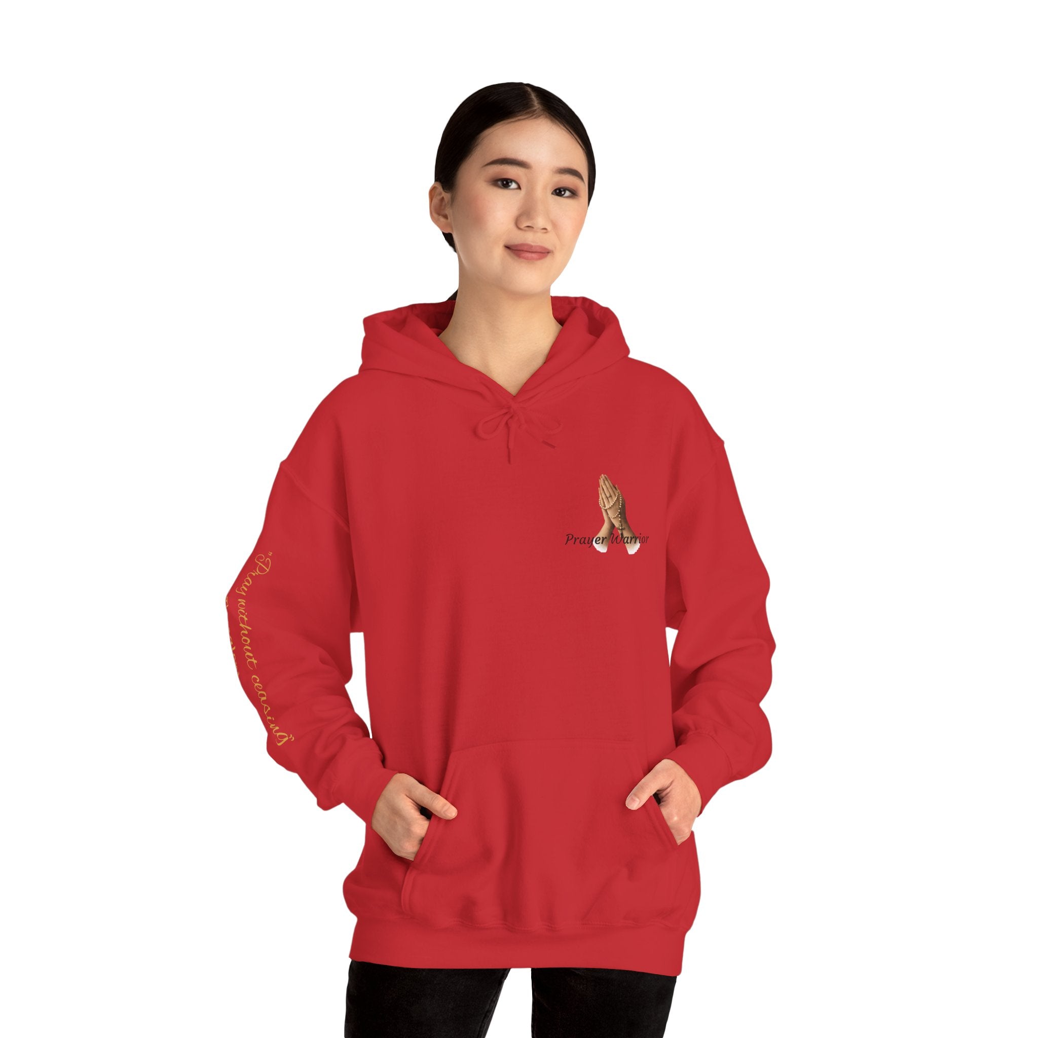 Prayer Warrior Hoodie — Praying Hands Religious Christian Sweatshirt