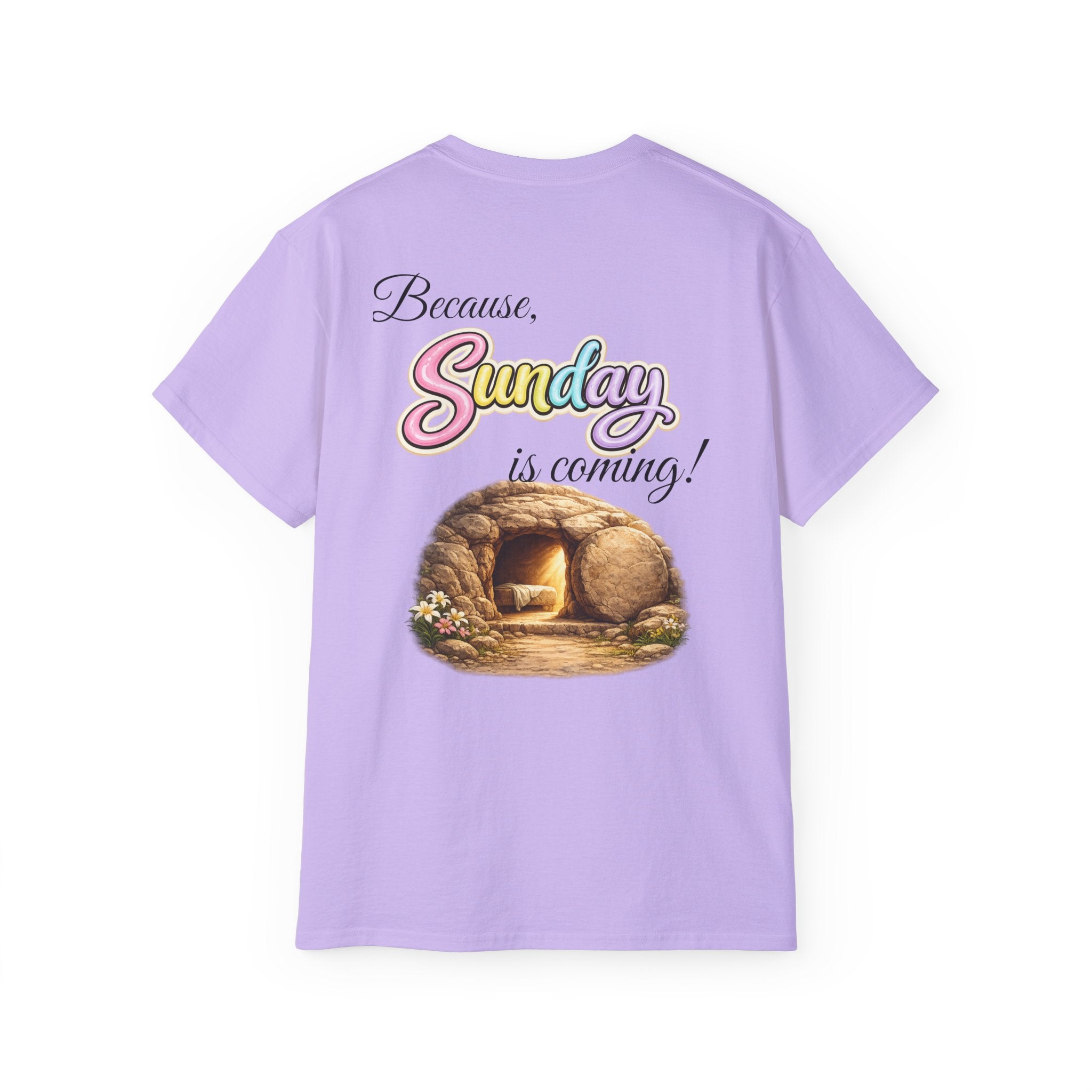 Friday Is Good Cross T‑Shirt — "Because Sunday Is Coming" Easter Christian Tee