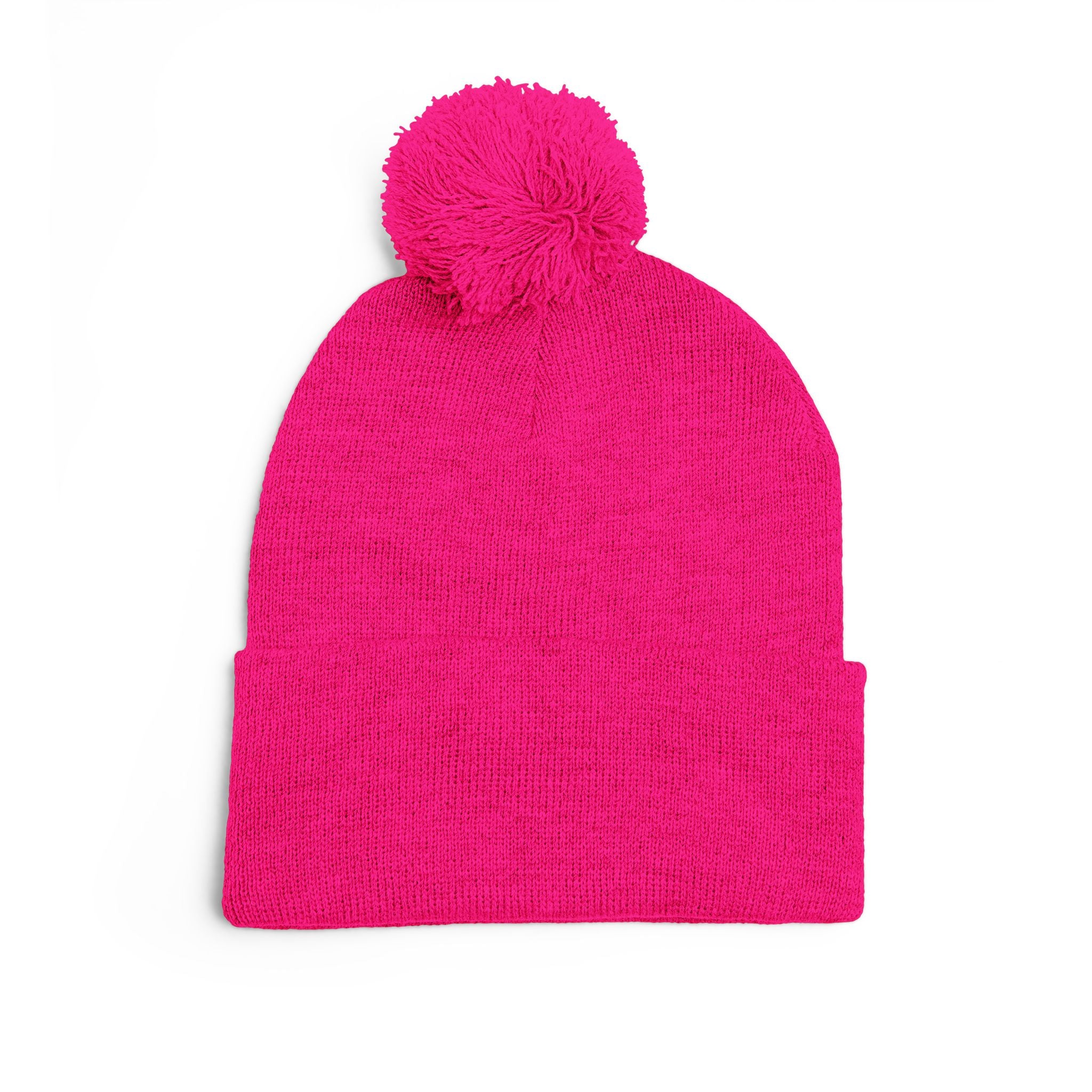 Prayer Warrior Pom-Pom Knit Cap — Embroidered Beanie Hat