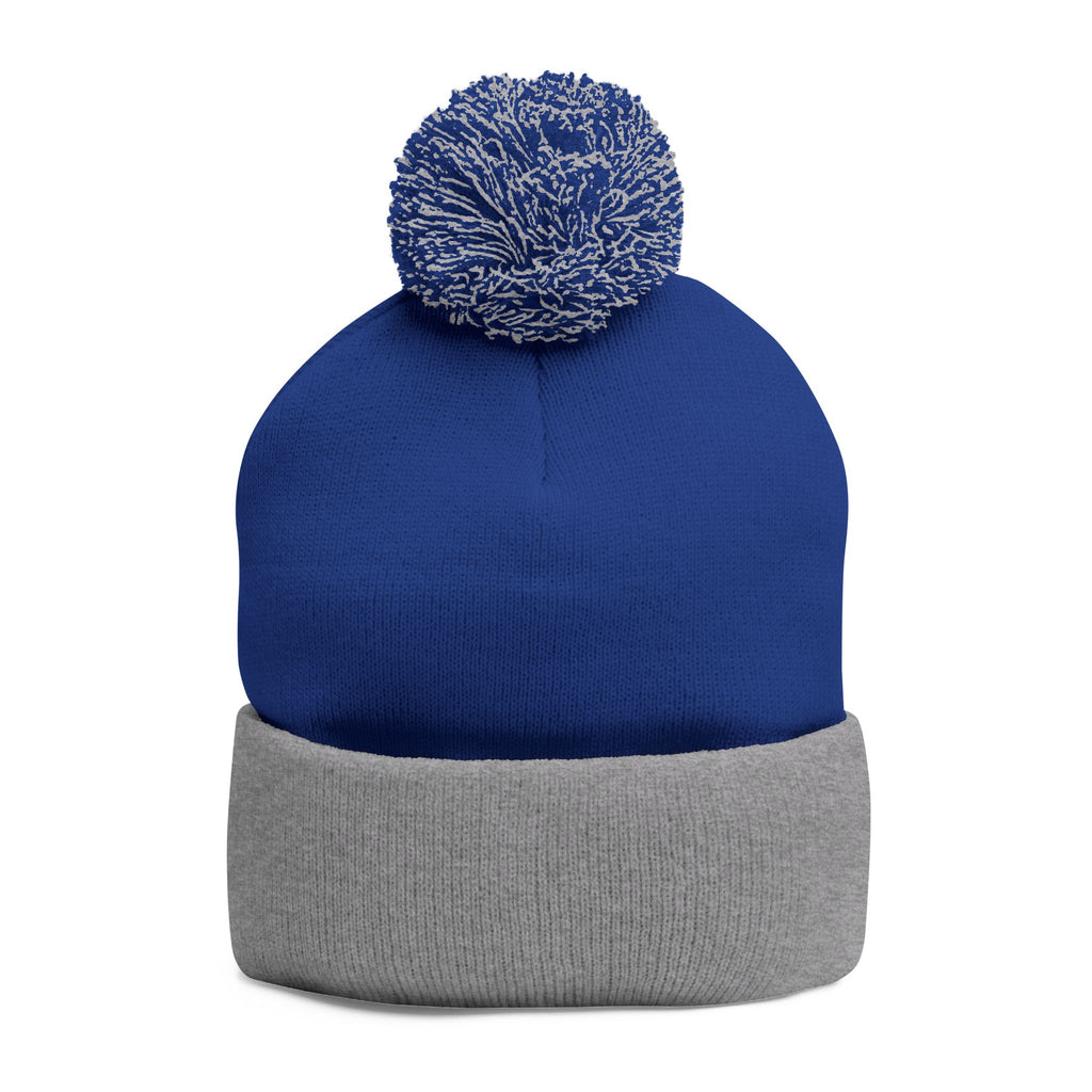 Prayer Warrior Pom-Pom Knit Cap — Embroidered Beanie Hat