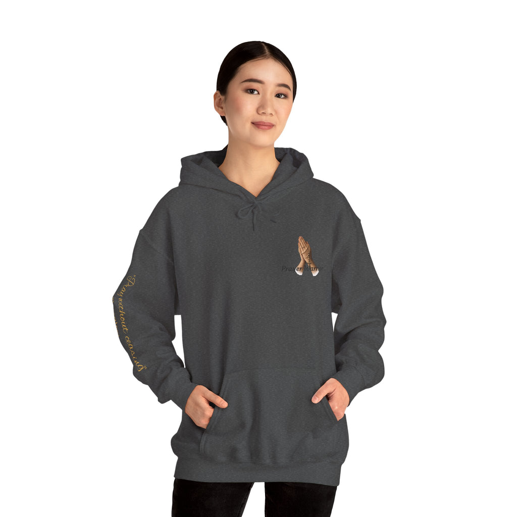 Prayer Warrior Hoodie — Praying Hands Religious Christian Sweatshirt