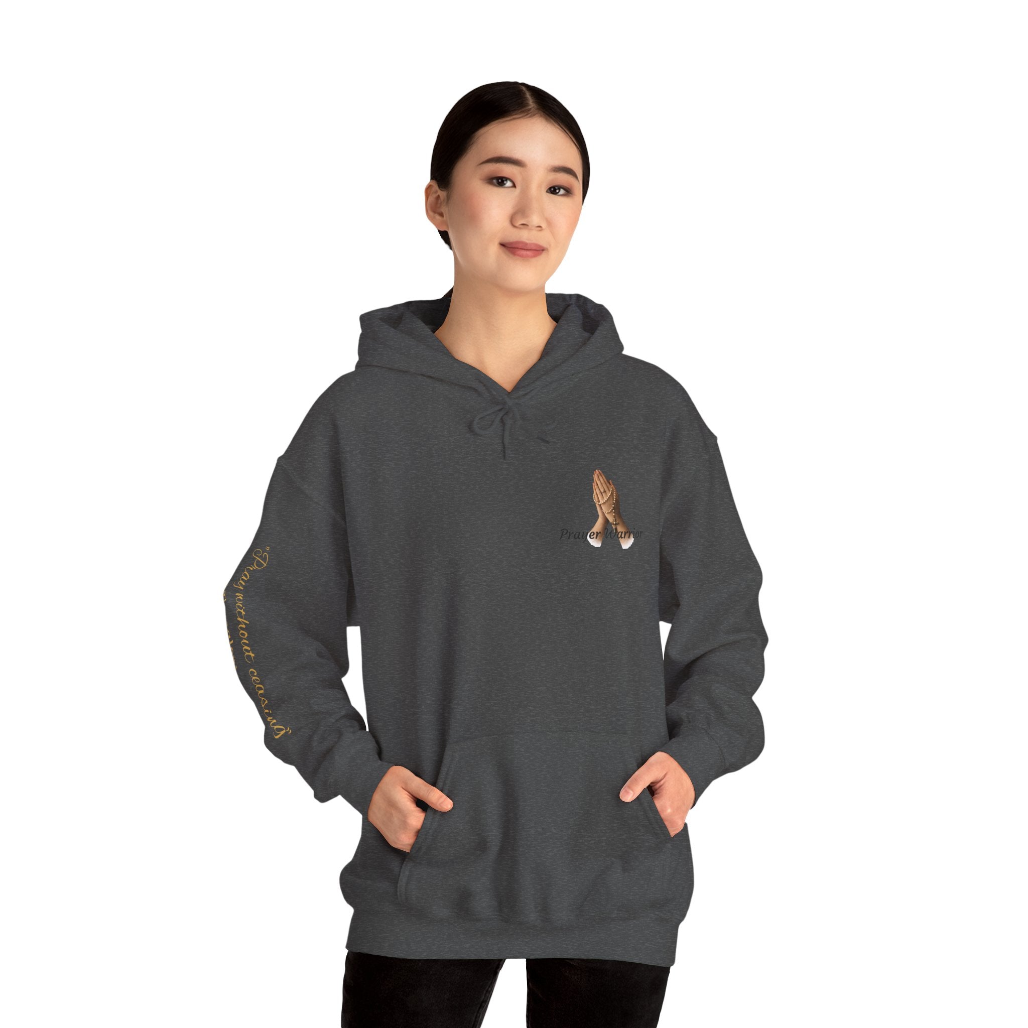 Prayer Warrior Hoodie — Praying Hands Religious Christian Sweatshirt