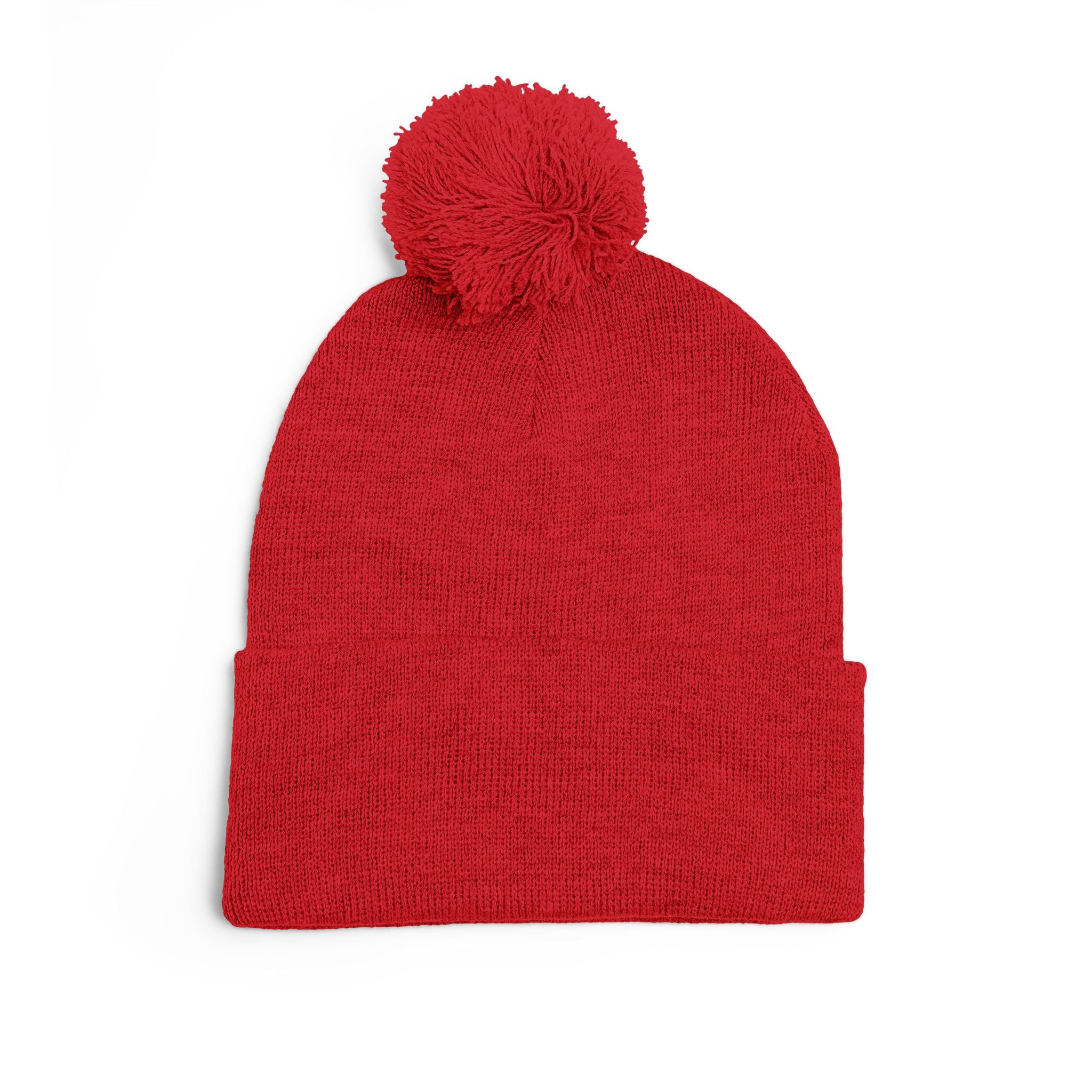 Prayer Warrior Pom-Pom Knit Cap — Embroidered Beanie Hat