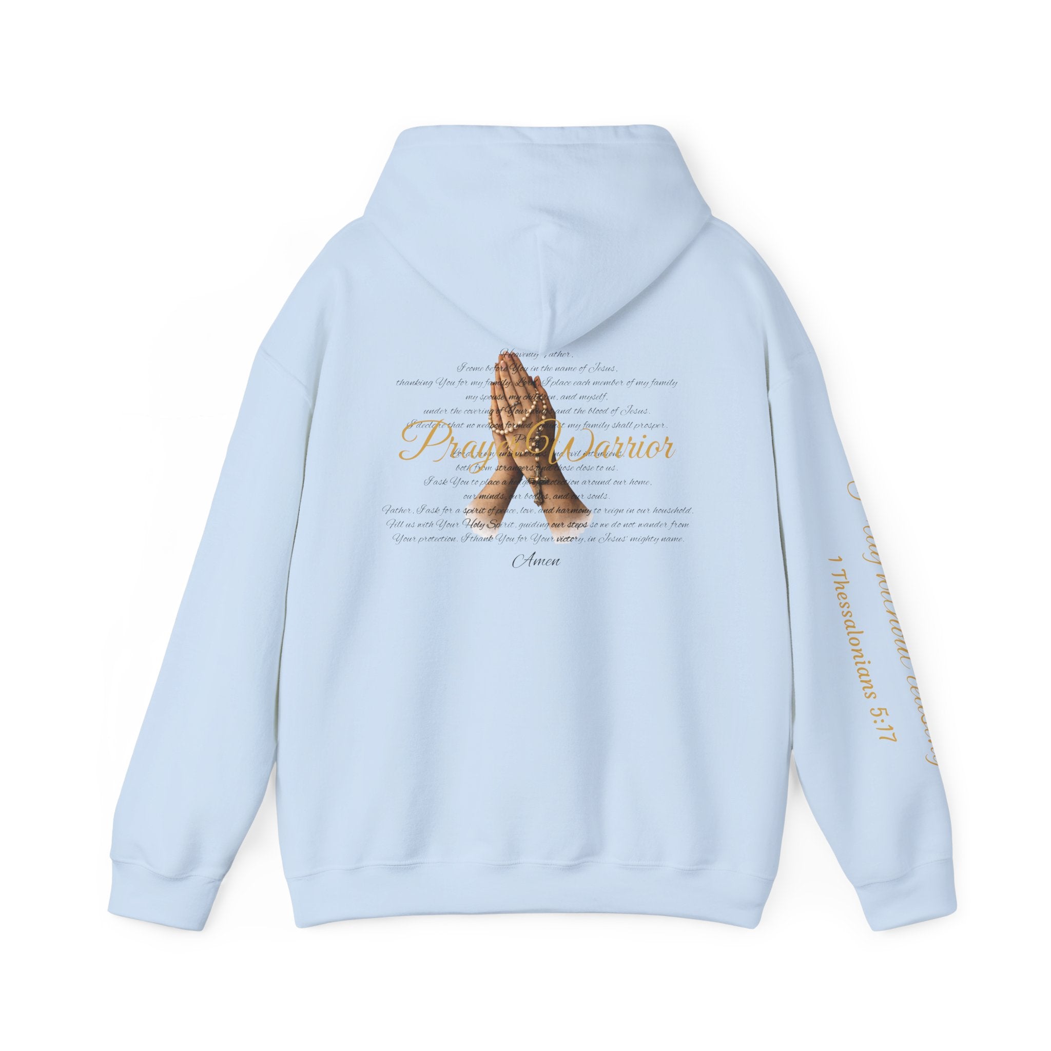 Prayer Warrior Hoodie — Praying Hands Religious Christian Sweatshirt