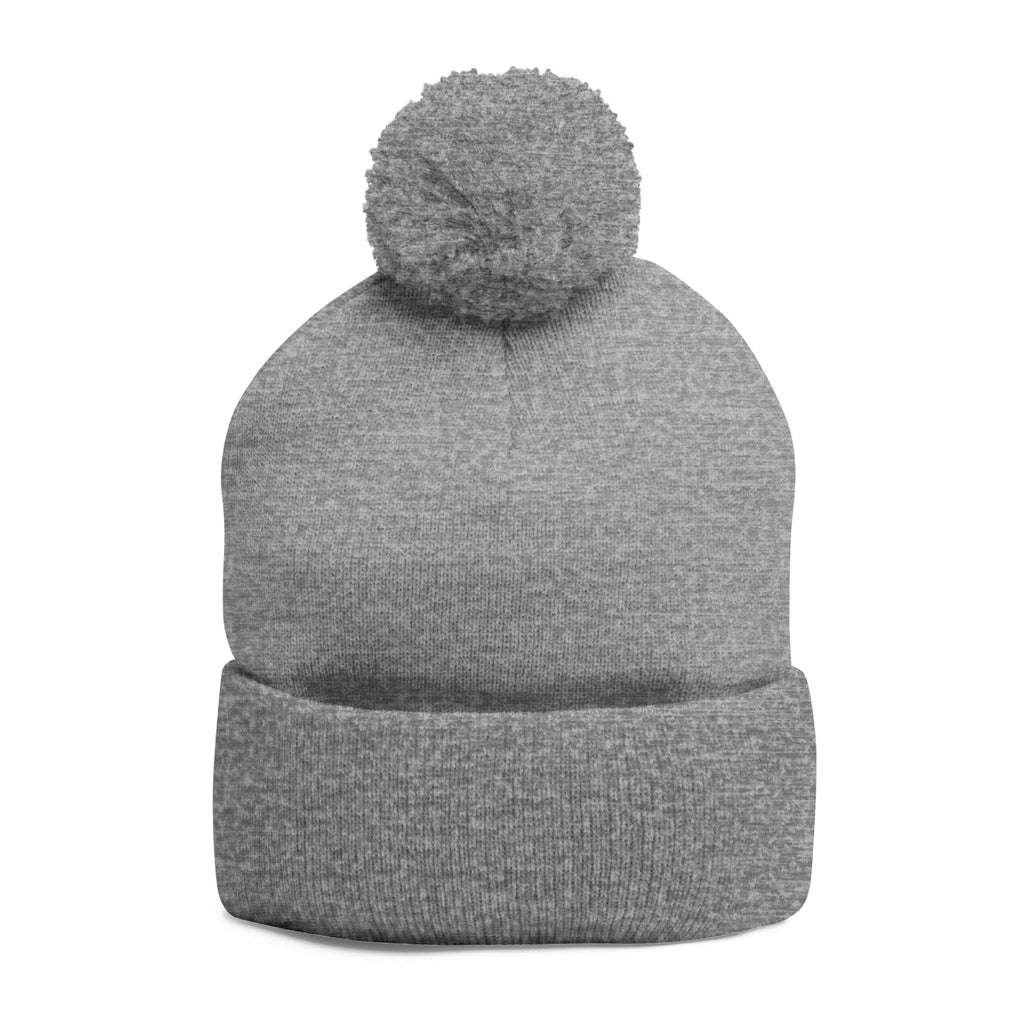 Prayer Warrior Pom-Pom Knit Cap — Embroidered Beanie Hat