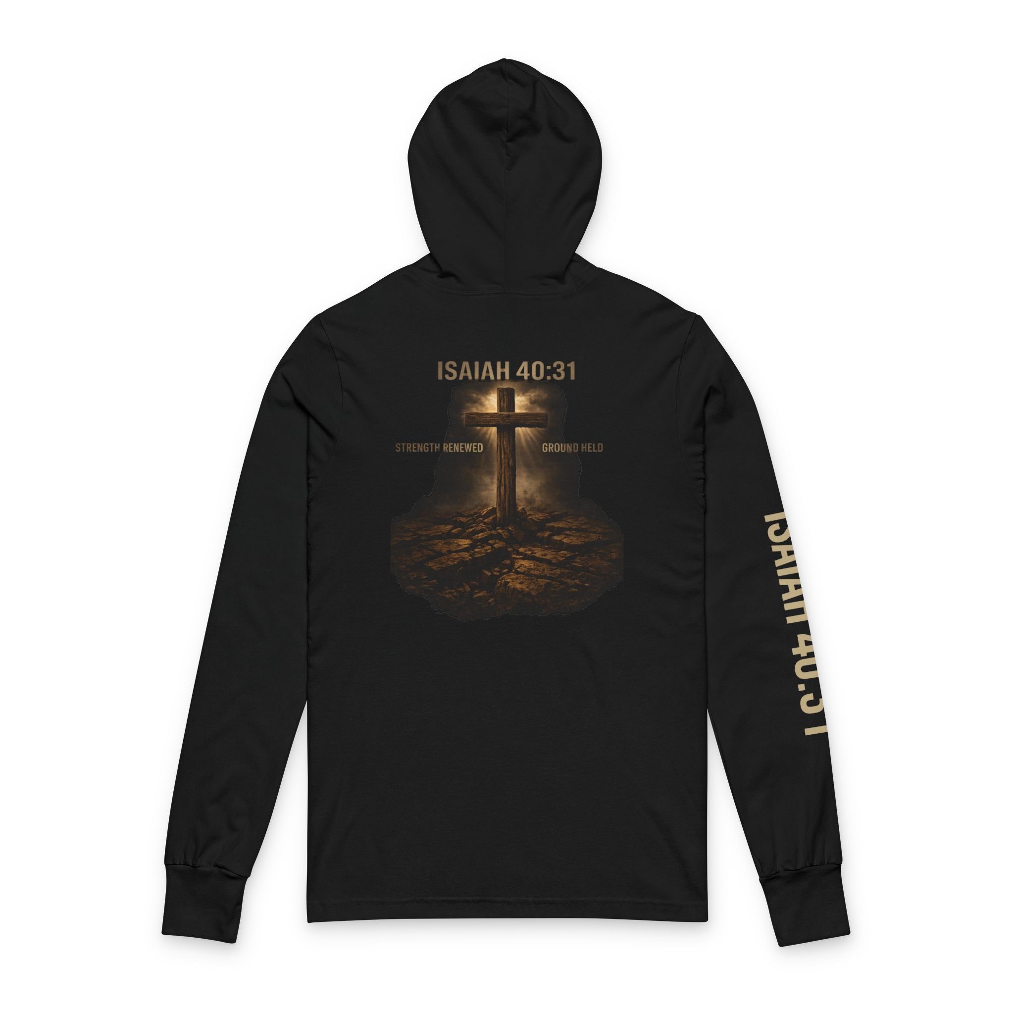 Called & Armed Hoodie Tee — Isaiah 40:31 Christian Long Sleeve Hooded Tee