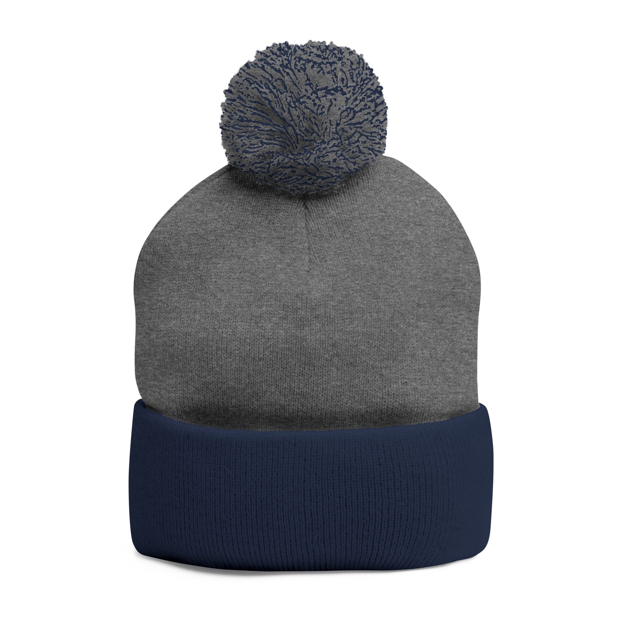 Prayer Warrior Pom-Pom Knit Cap — Embroidered Beanie Hat