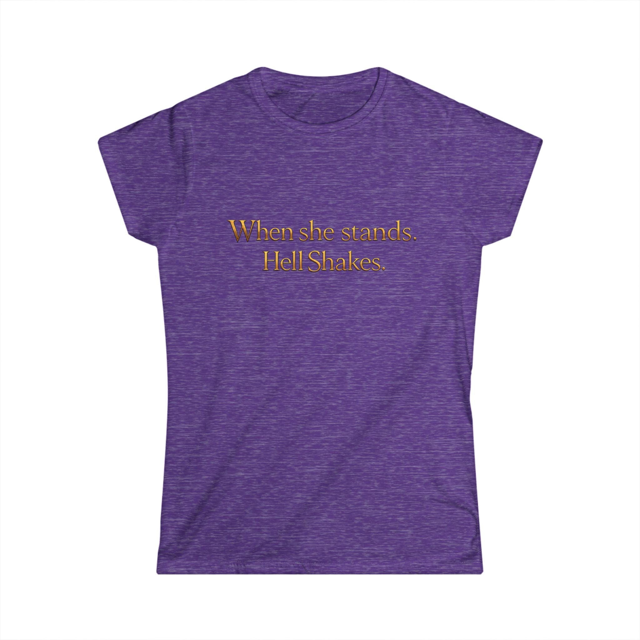 Christian Inspirational Tee — “When She Stands, Hell Shakes” / “For God Is Within Her”