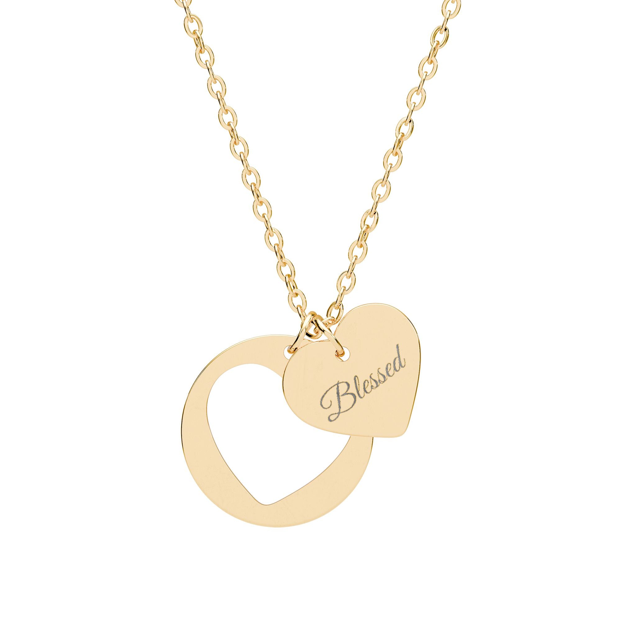 Blessed Heart Cutout Necklace
