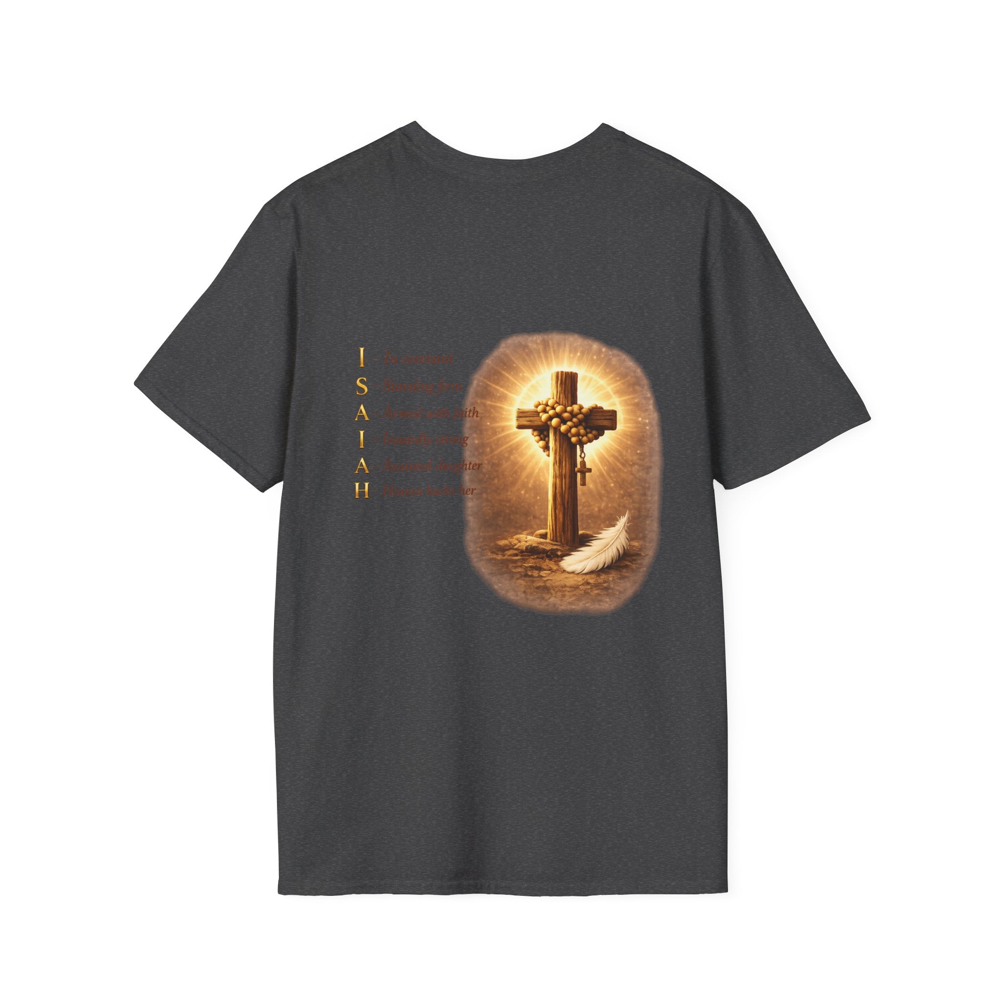 Isaiah 40:31 Woman T-Shirt — Feather & Floral Christian Faith Tee