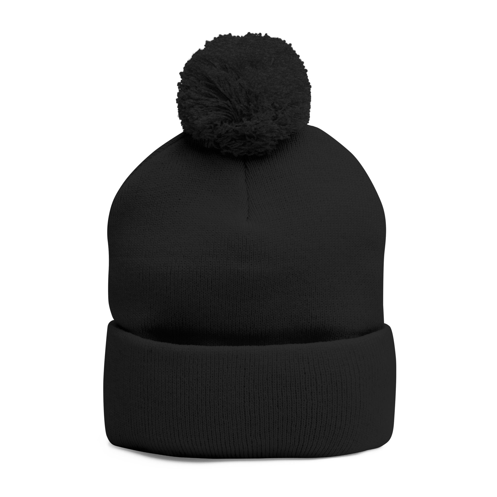 Prayer Warrior Pom-Pom Knit Cap — Embroidered Beanie Hat