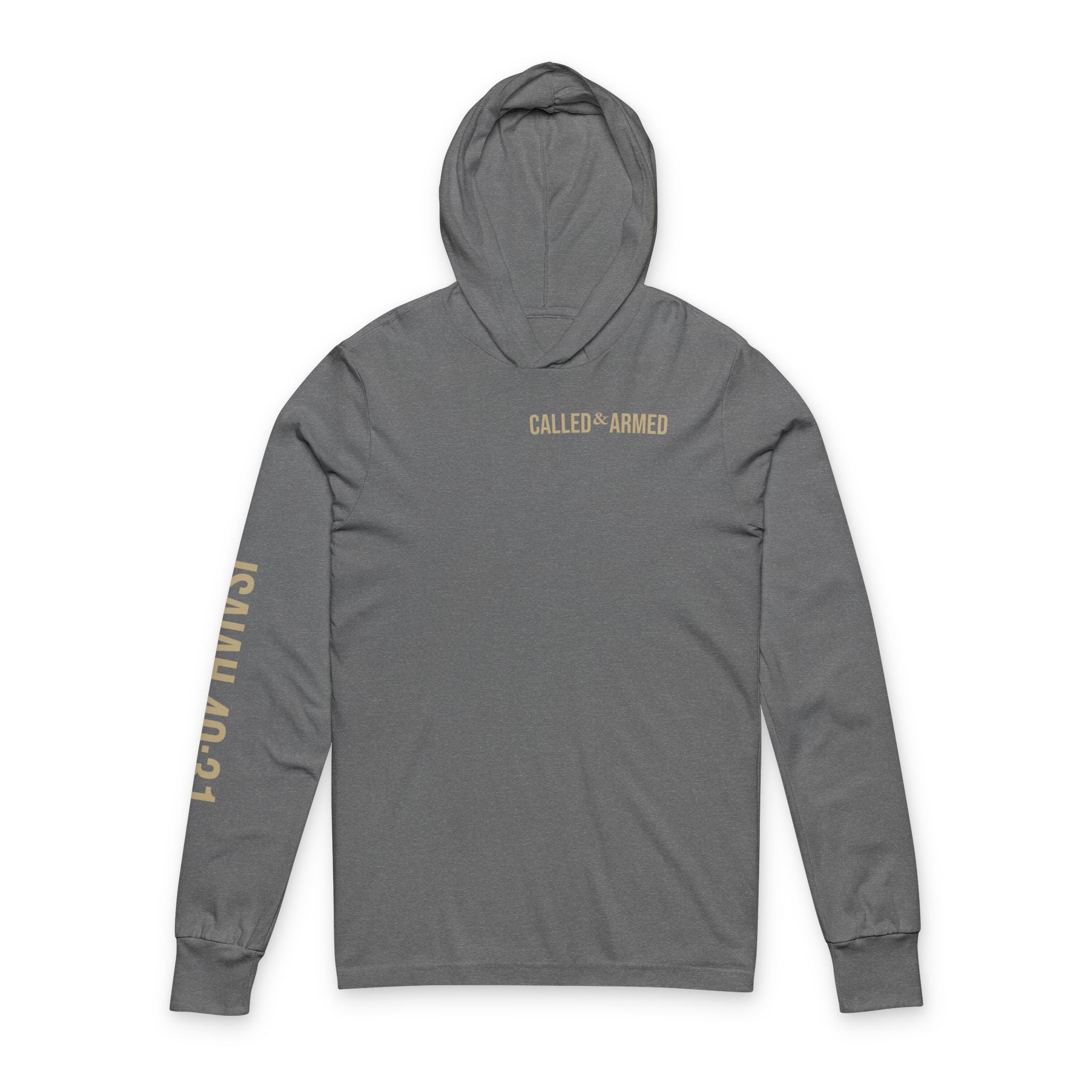 Called & Armed Hoodie Tee — Isaiah 40:31 Christian Long Sleeve Hooded Tee
