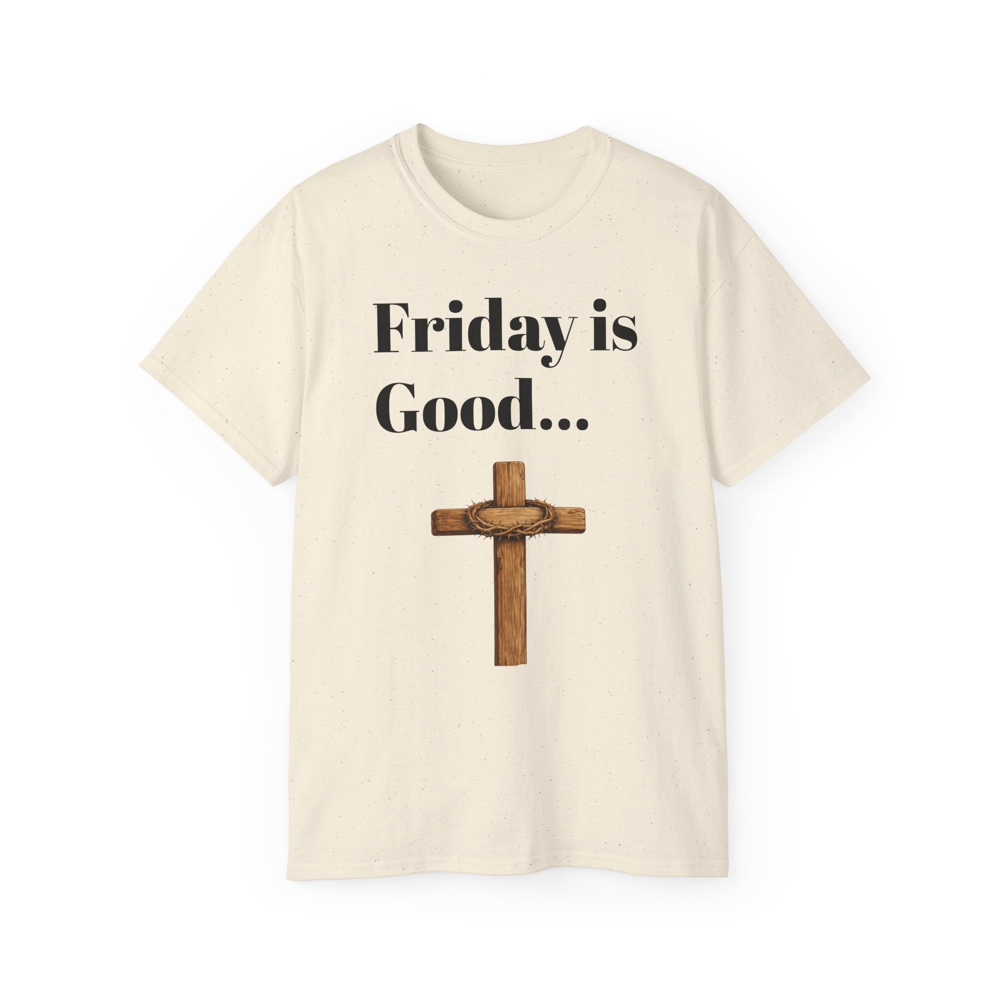 Friday Is Good Cross T‑Shirt — "Because Sunday Is Coming" Easter Christian Tee