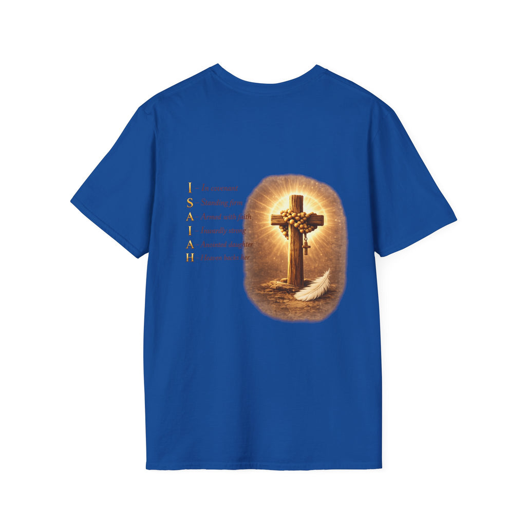 Isaiah 40:31 Woman T-Shirt — Feather & Floral Christian Faith Tee